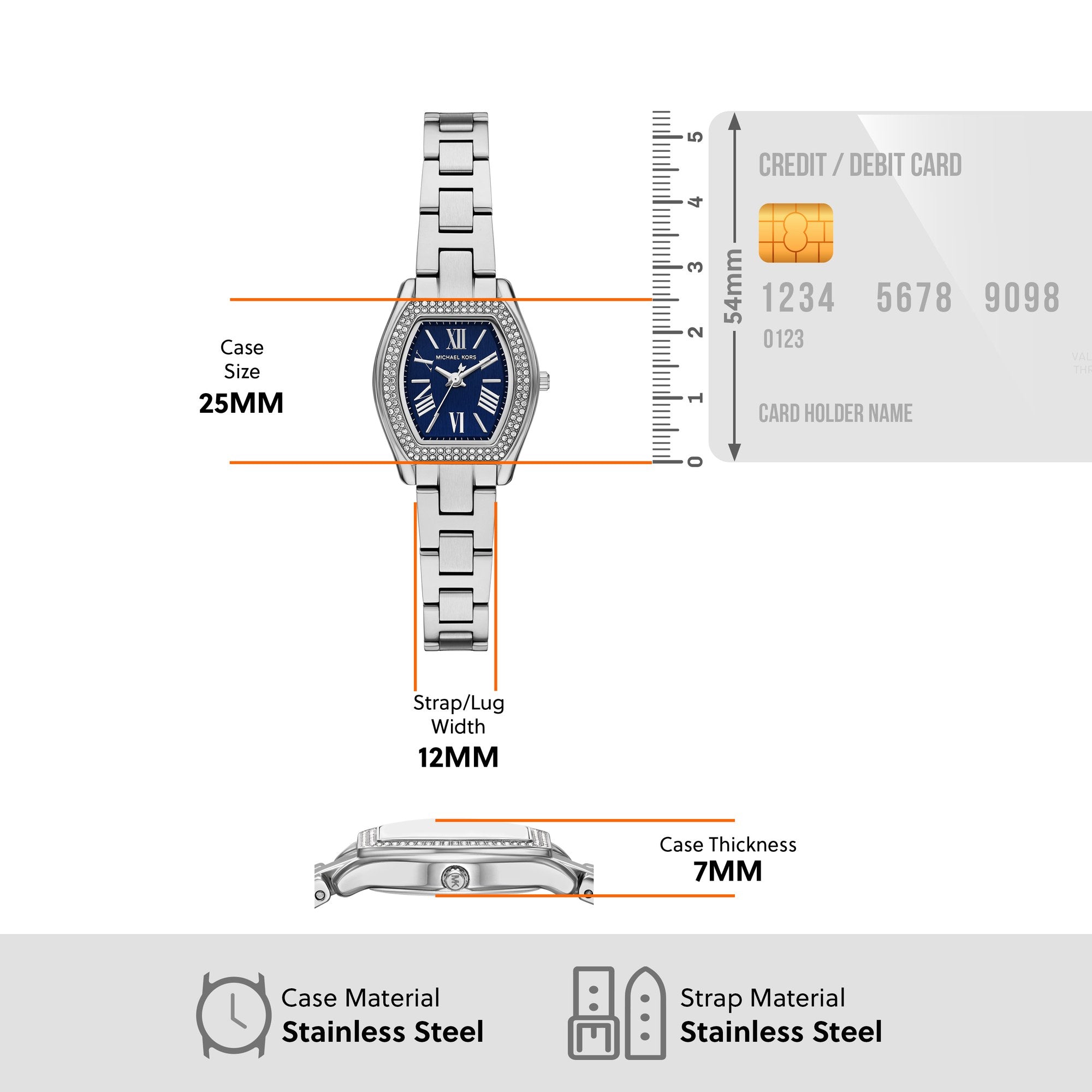 Michael Kors women's watch, blue dial (view 8)