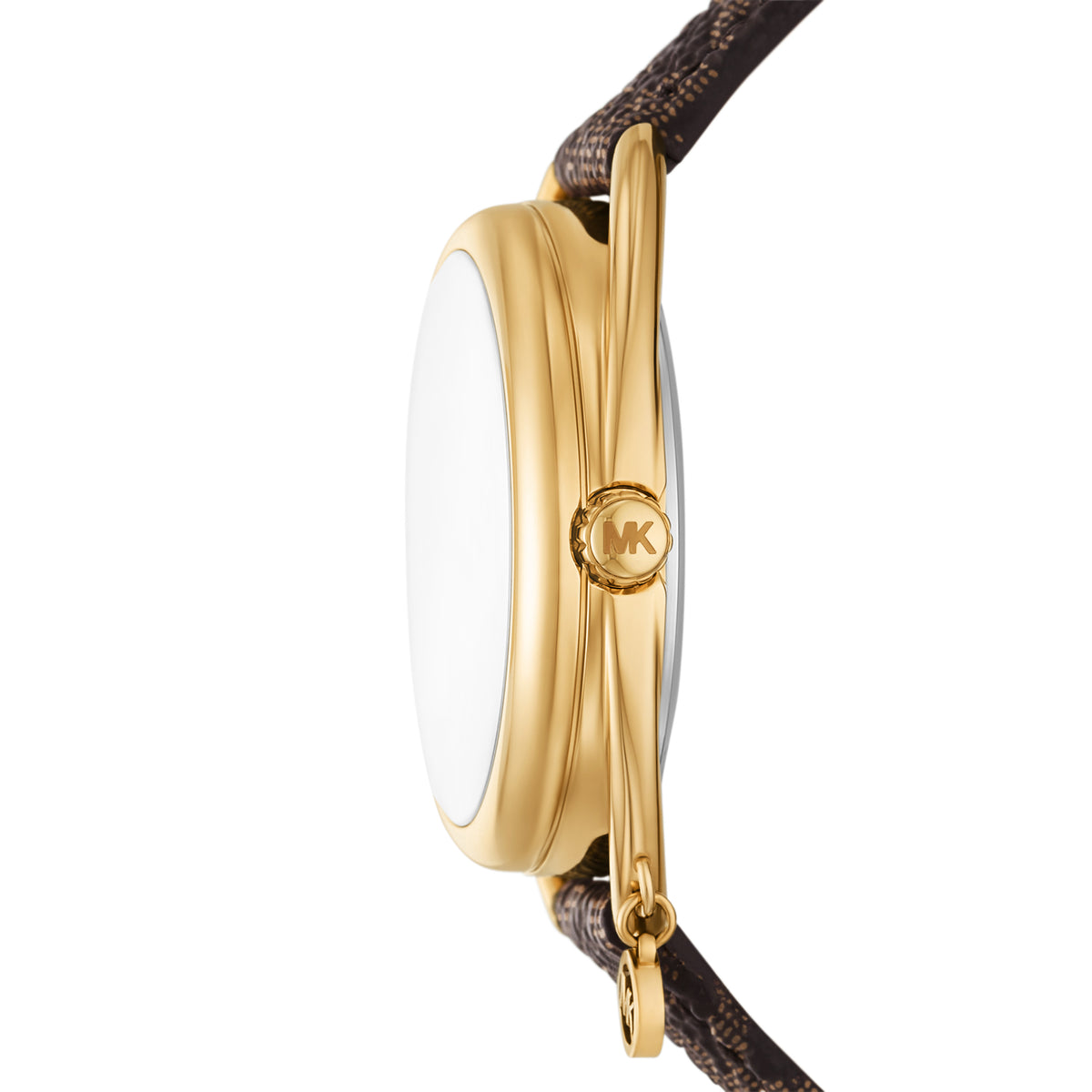 Michael Kors Leia Brown Leather MK7679 side profile