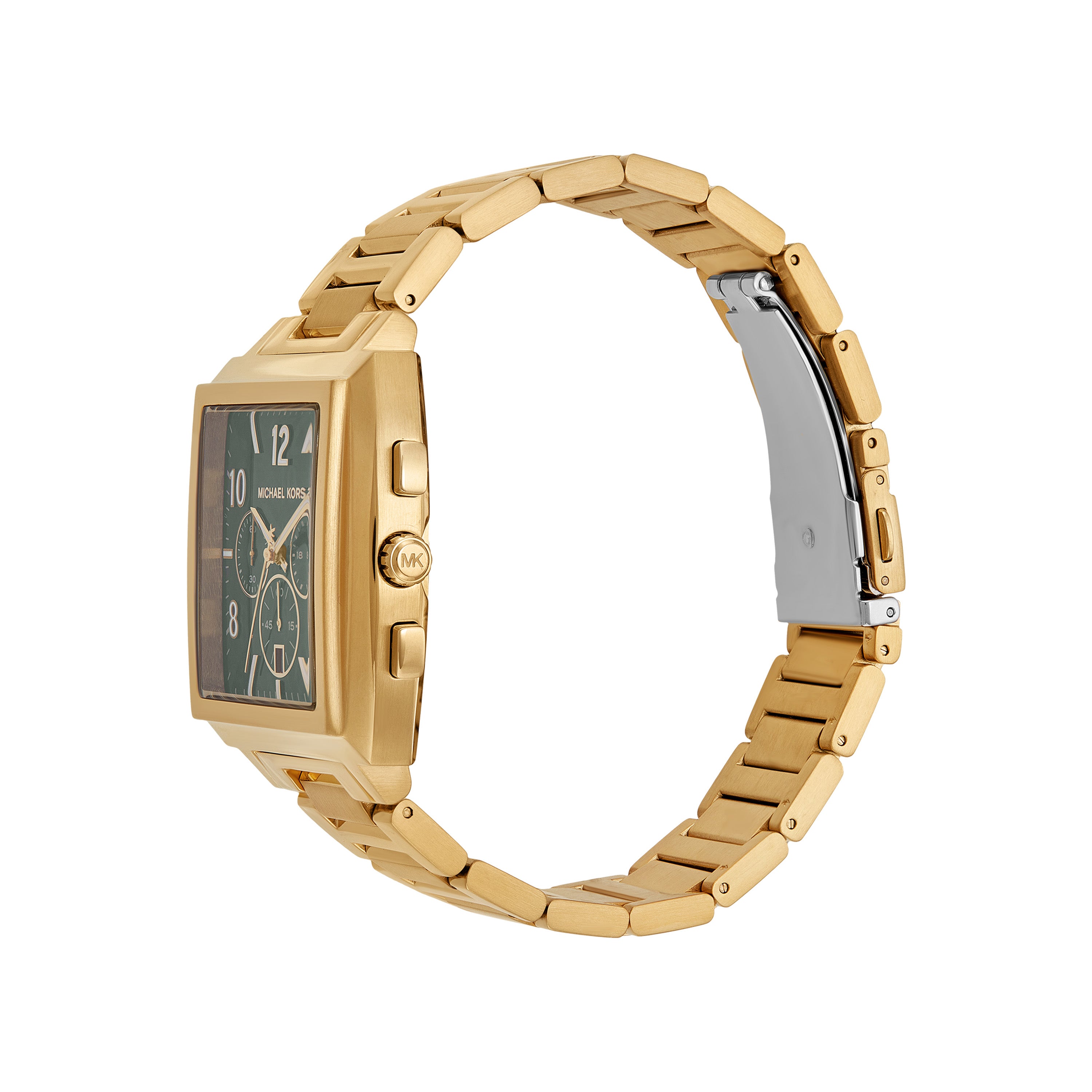 Michael Kors Rhys Green Dial Gold Stainless Steel Watch MK9229