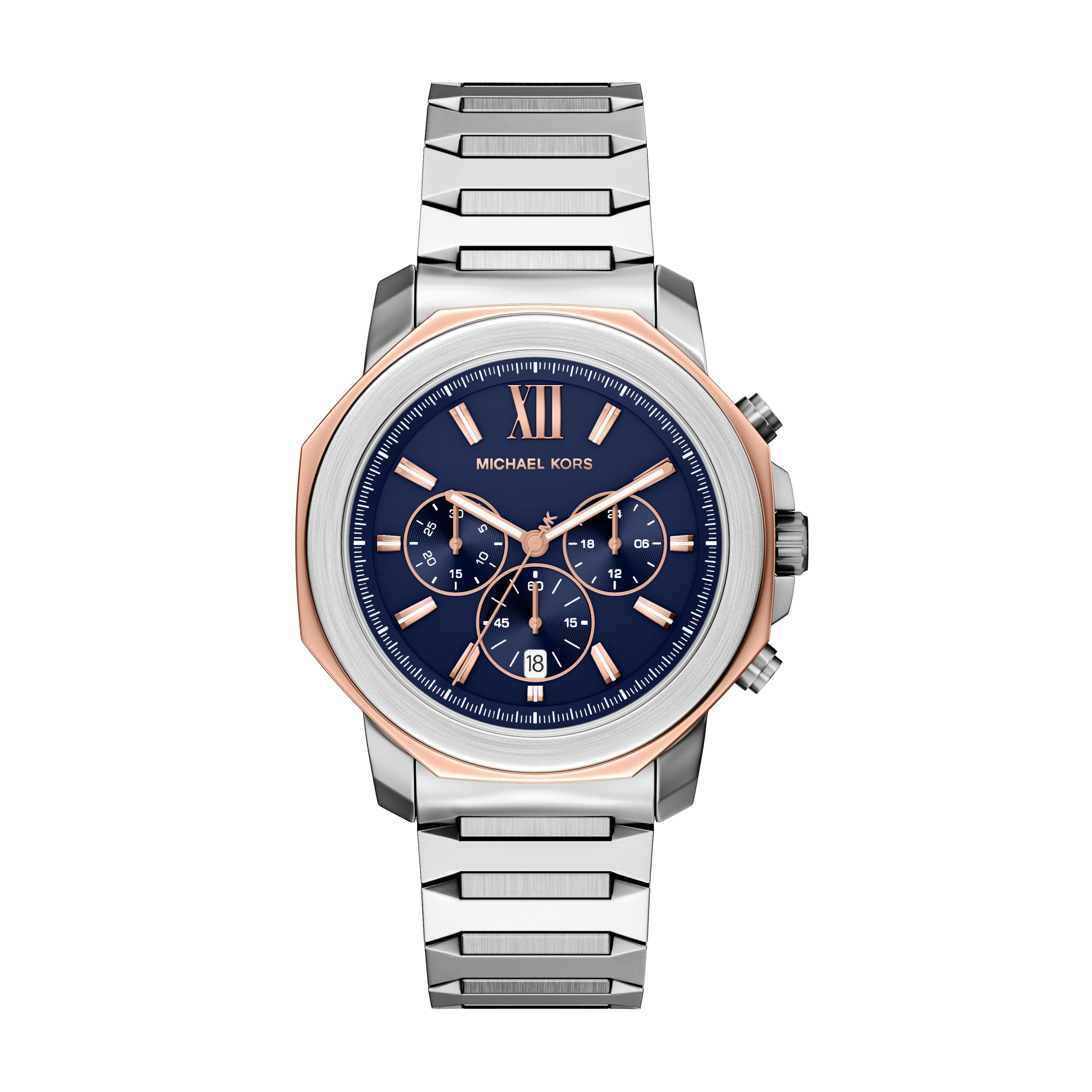 Michael Kors Prescott Blue Dial Stainless Steel Watch MK9250