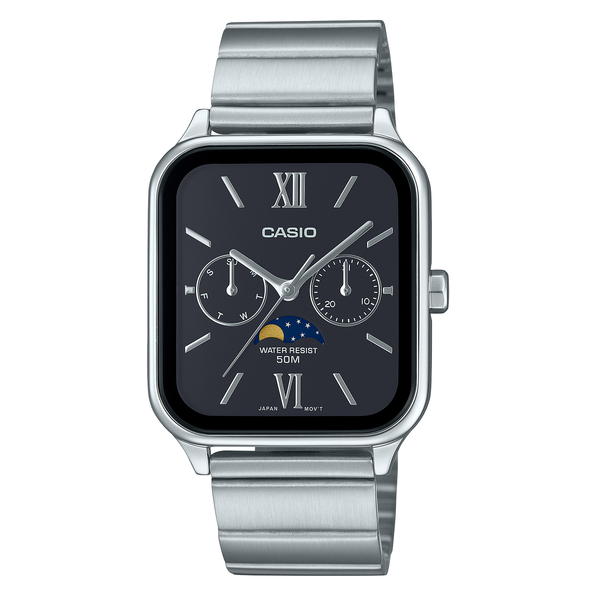 CASIO STANDARD MTP-1370D-1A1VDF ムーンフェイズ CASIO STANDARD MTP-1370D-1A1 Quartz Men's Watch Black Dial