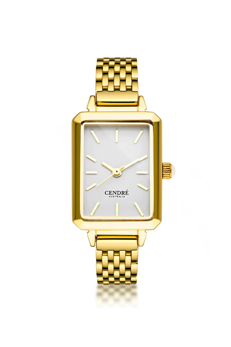 Cendré Mason White Dial 18K Gold Women's Watch — front