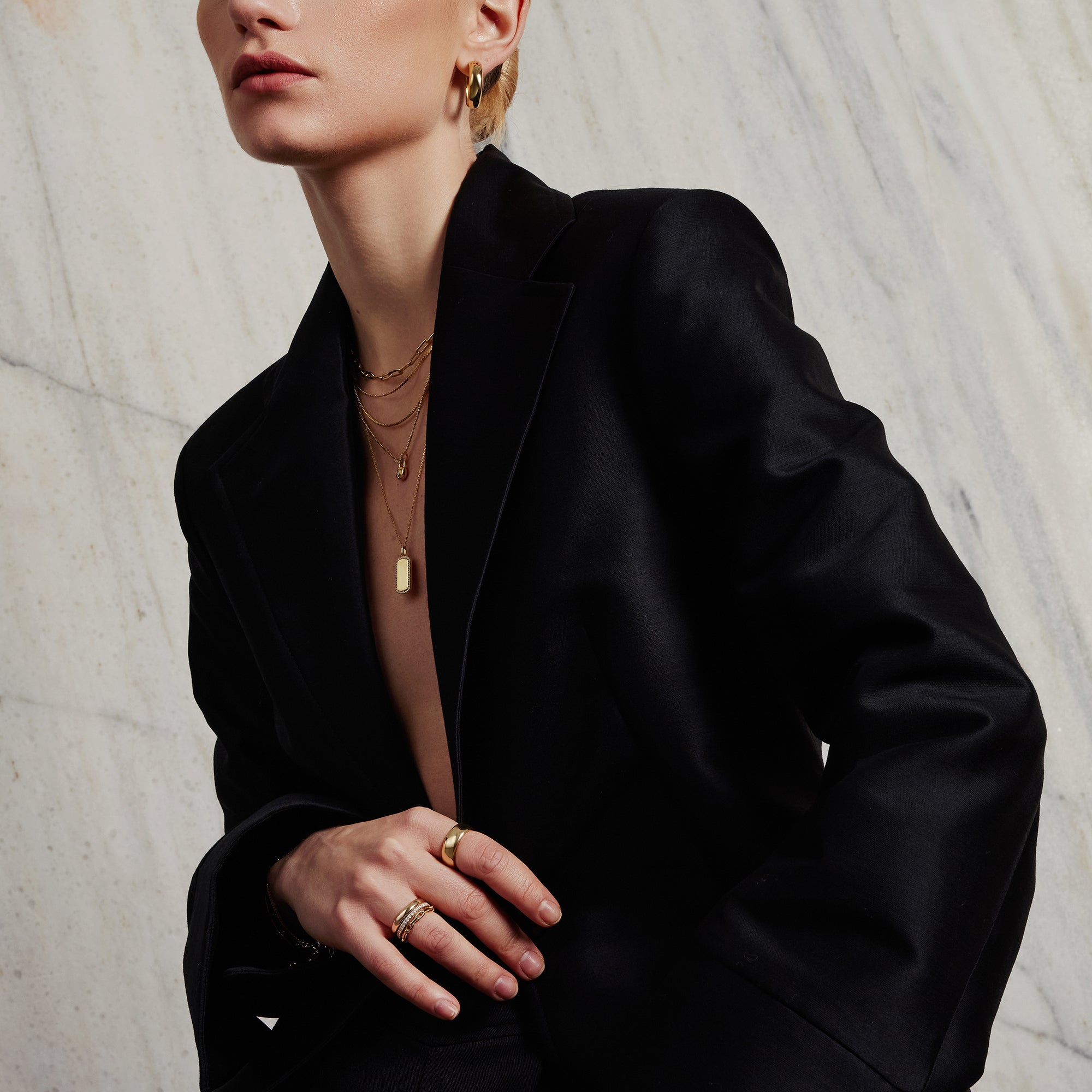 Ania Haie Gold Locket Necklace Elegant Versatile Statement Jewelry