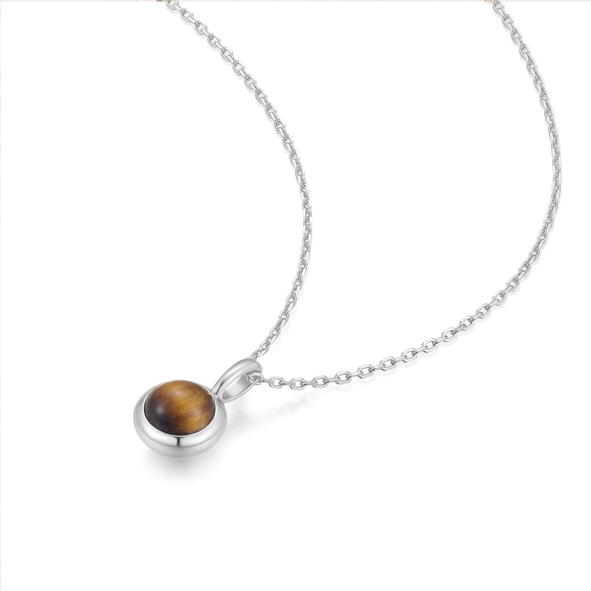 Ania Haie Silver Tiger Eye Necklace Modern Luxury Jewelry Trend