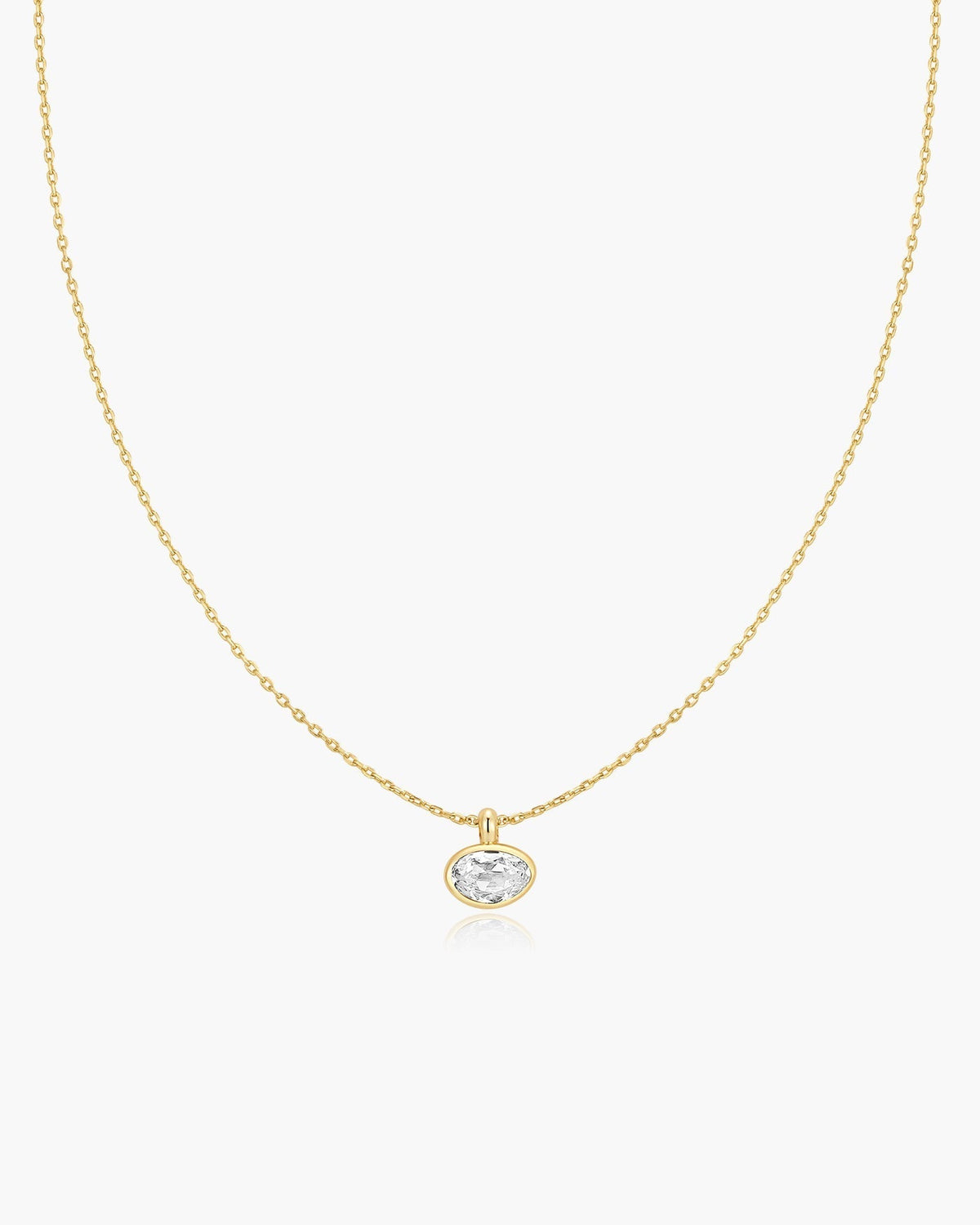 Ania Haie Gold Bezel Organic Pebble Necklace N076-03G N076-03G front packshot