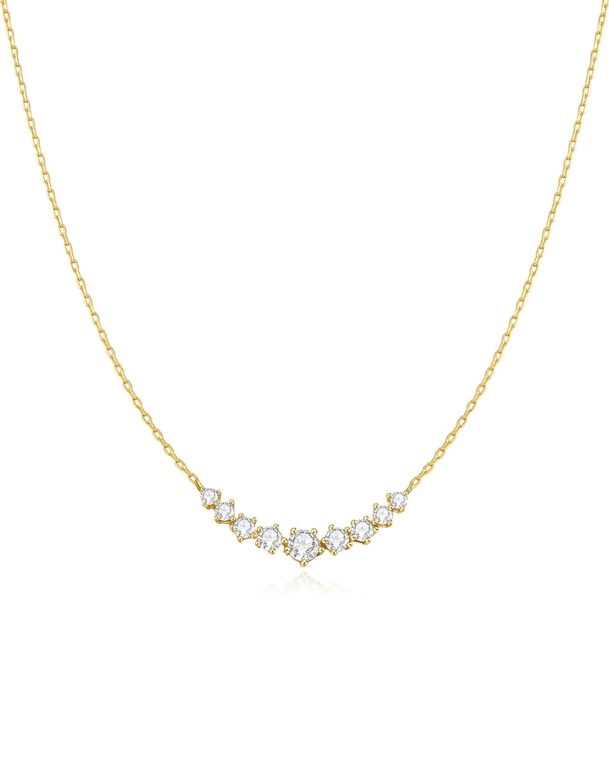 Ania Haie Gold Graduated Pave Arc Necklace