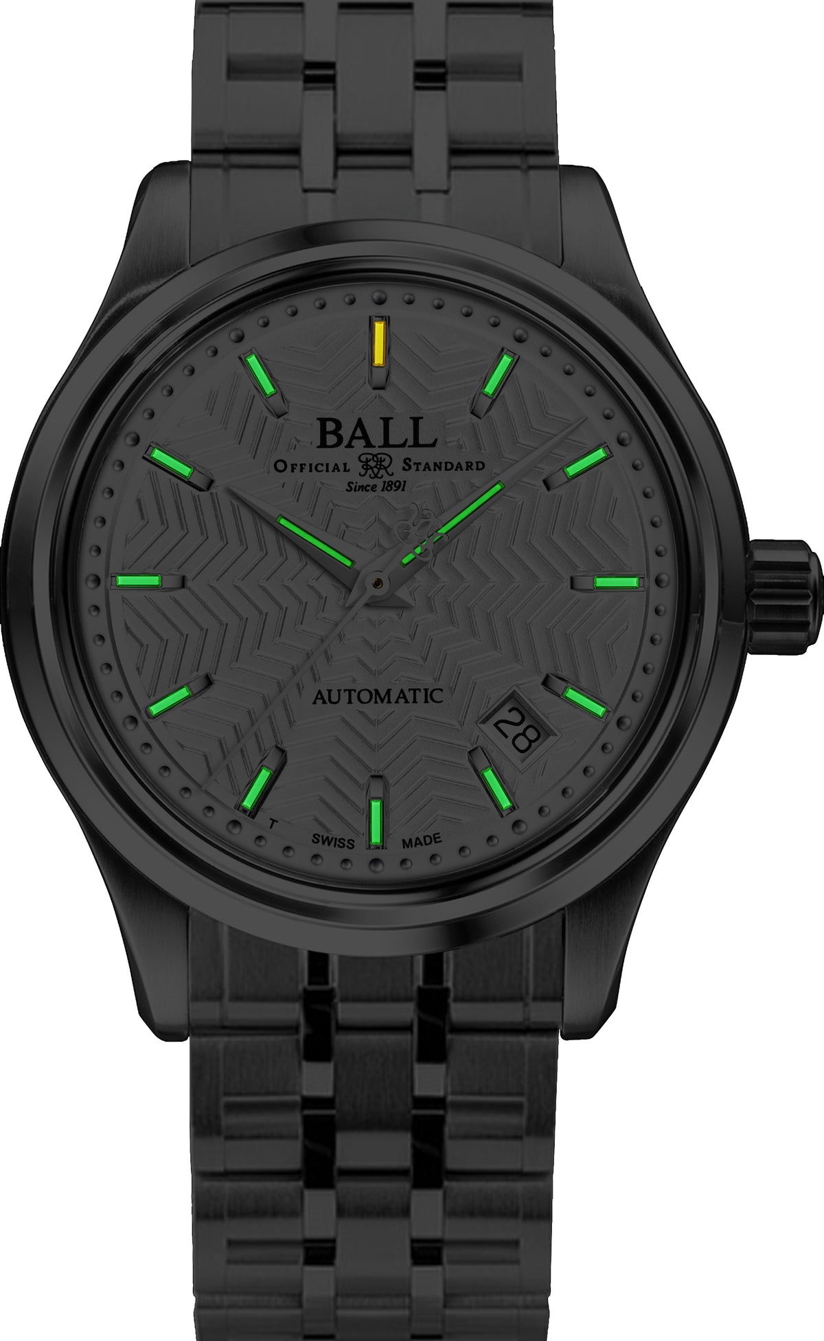 Ball Trainmaster Streamliner Silver Dial Steel Bracelet NM1060D-S5-SL