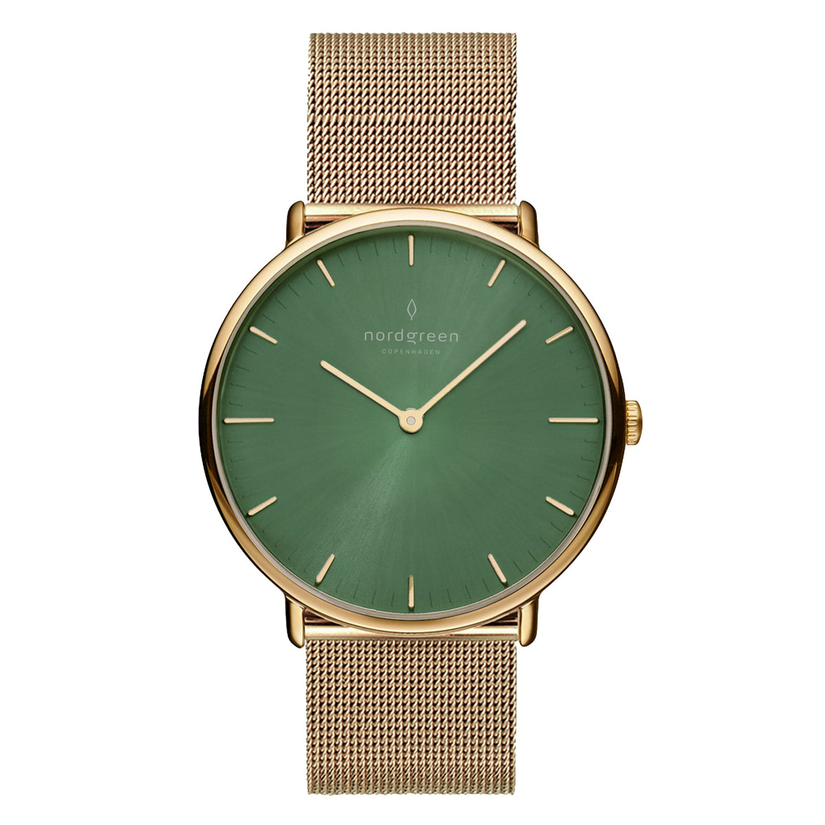 Nordgreen Native 36mm Digital Olive Dial Watch