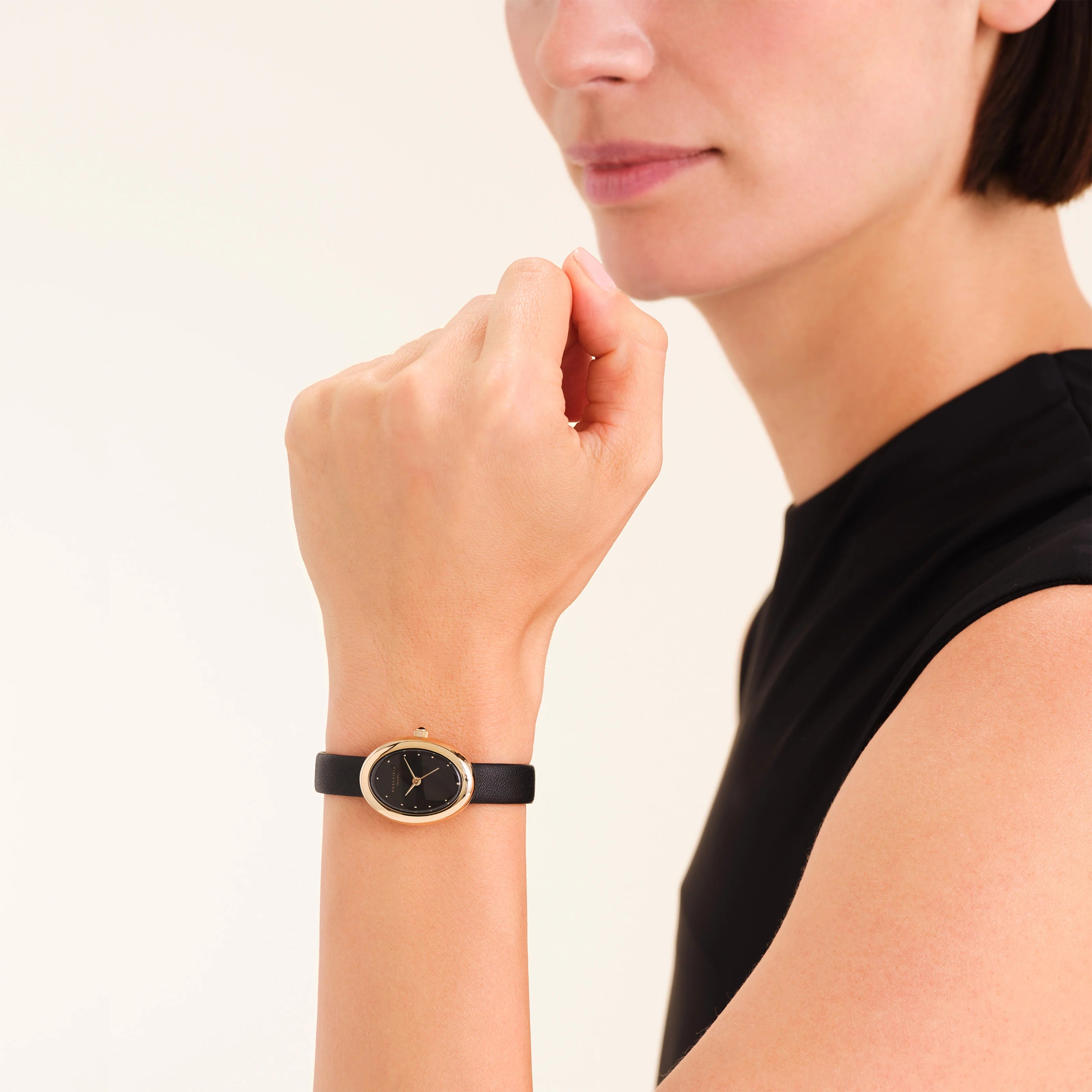 Rosefield Ovale Black Gold OVBGLG-OV18