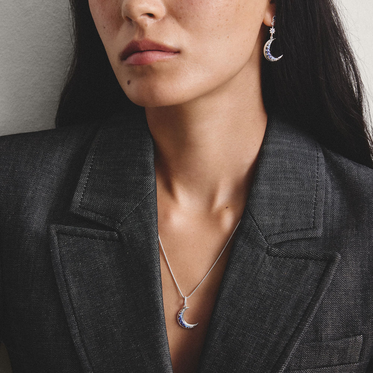 Thomas Sabo Pendant moon with blue stones TPE1020BLU TPE1020BLU view 5
