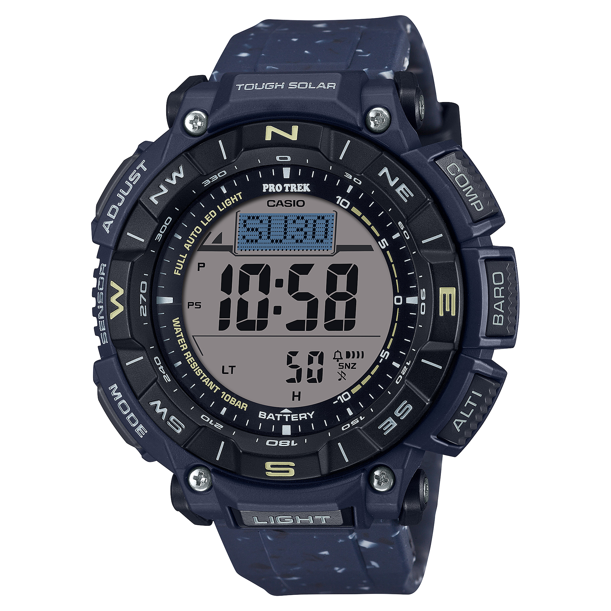 Casio PRO TREK Explorer Edition with Dual-Layer LCD and Reused Resin B