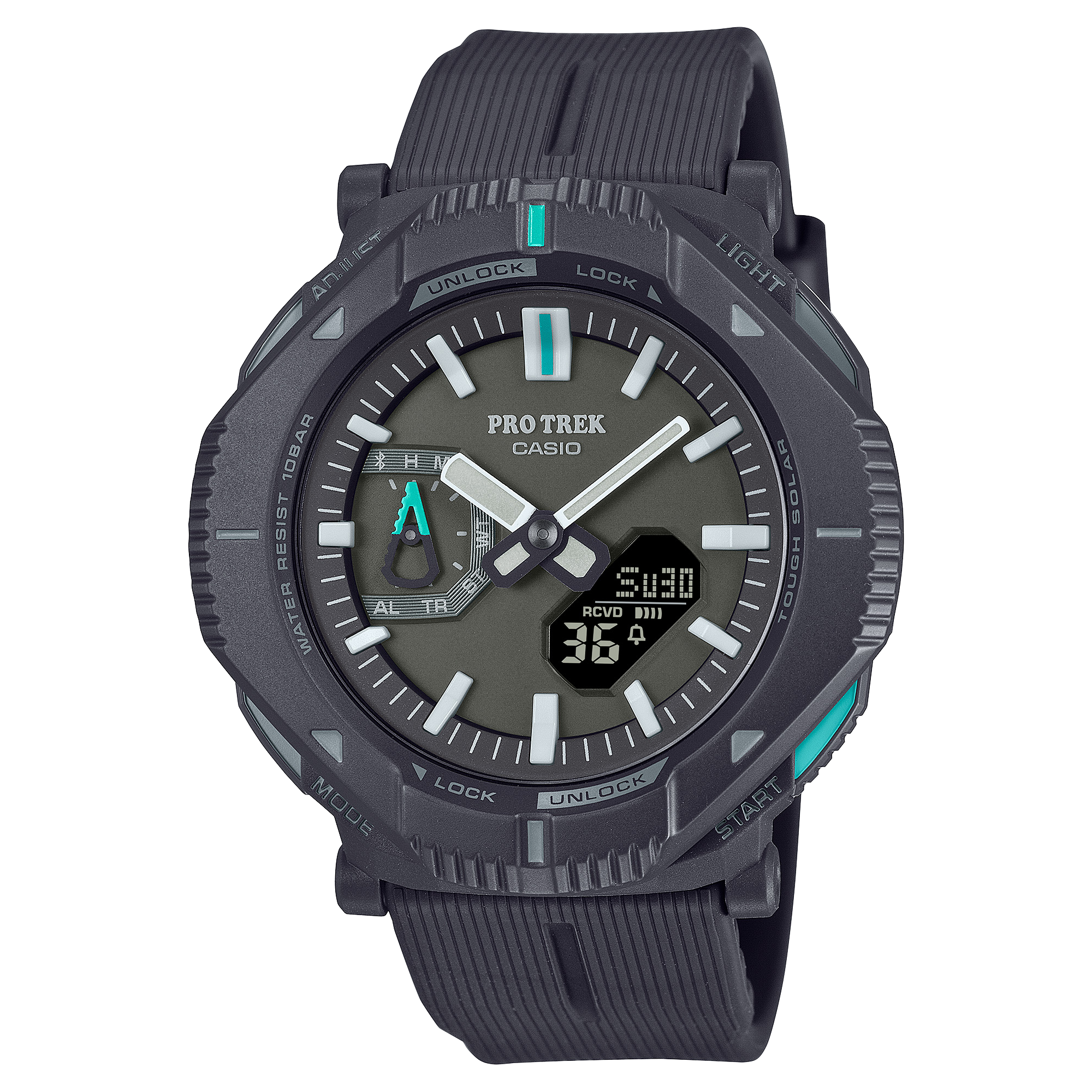 Casio Protrek DUO Solar Black Resin Band Watch PRJB001-1D