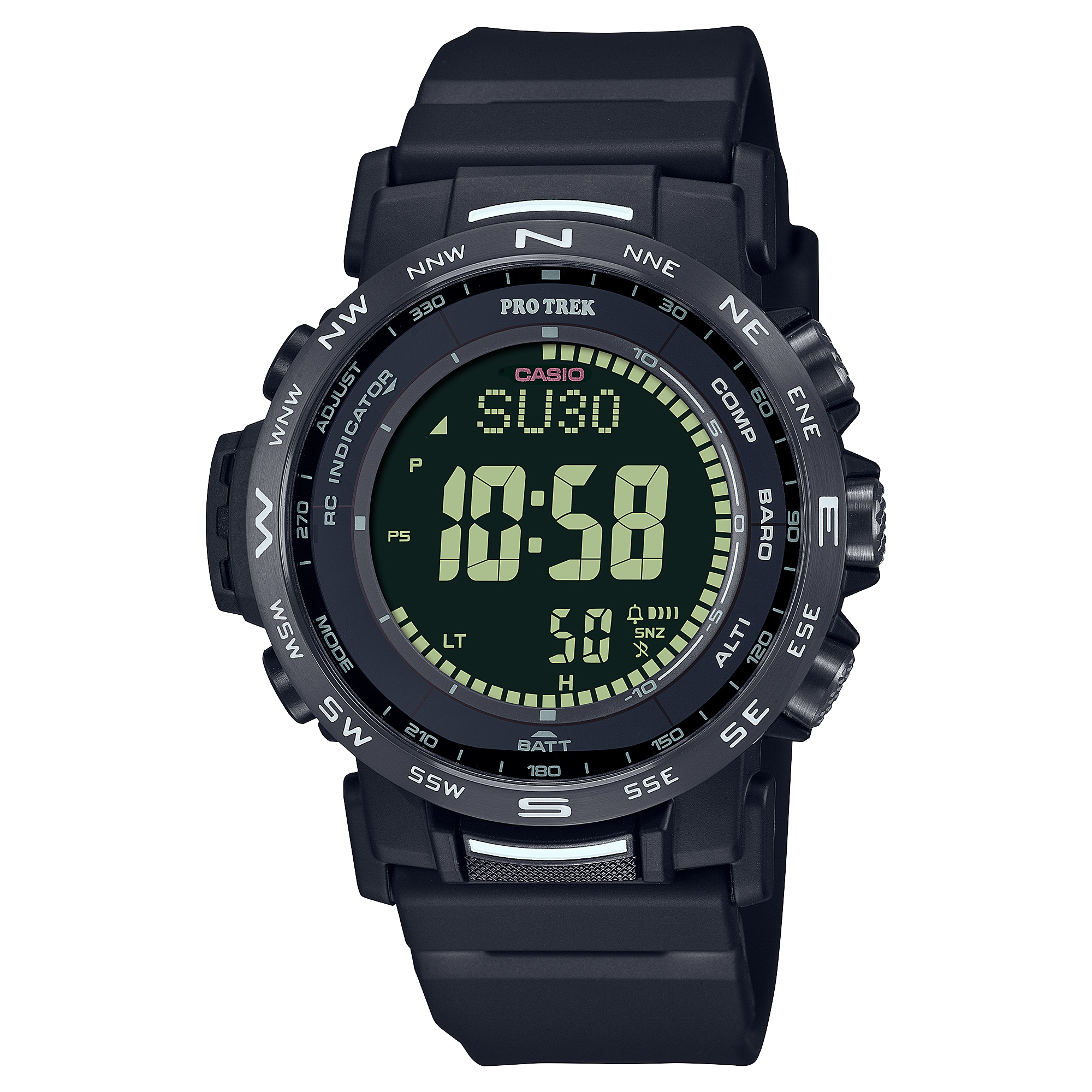Casio Pro Trek Tough Solar Black Resin Band Watch PRW35Y-1B