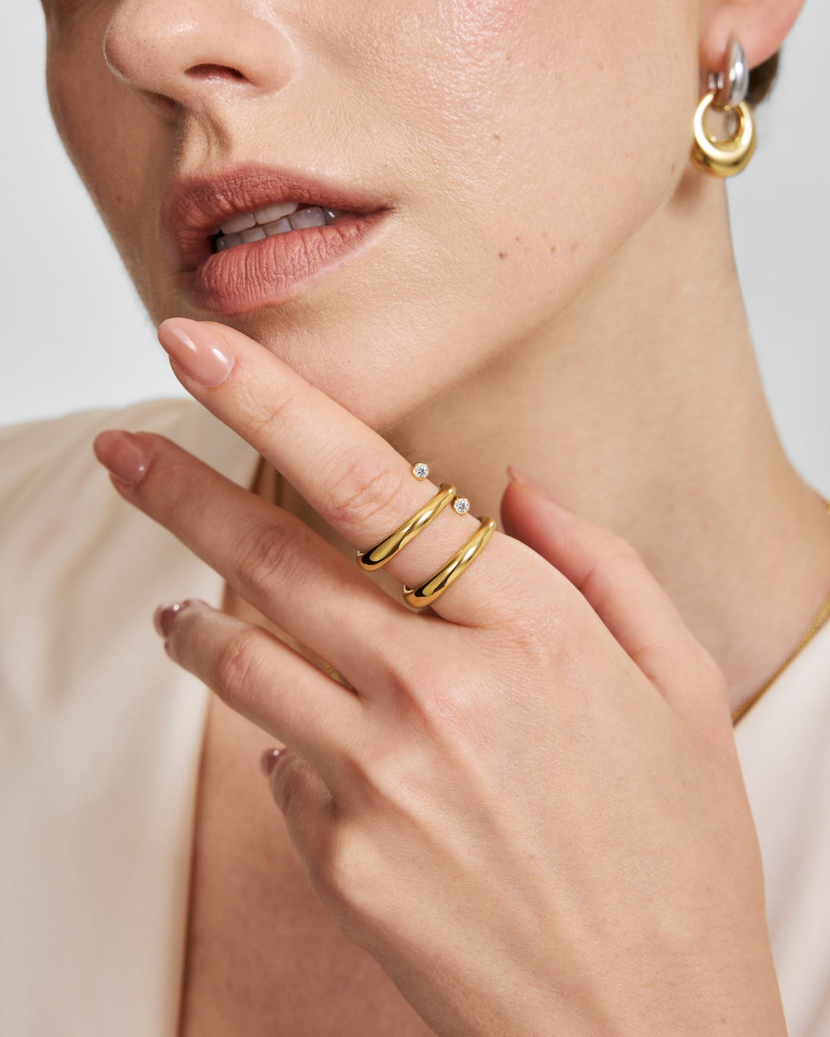 Ania Haie Gold Spiral Bezel-End Adjustable Ring R076-02G R076-02G view 2