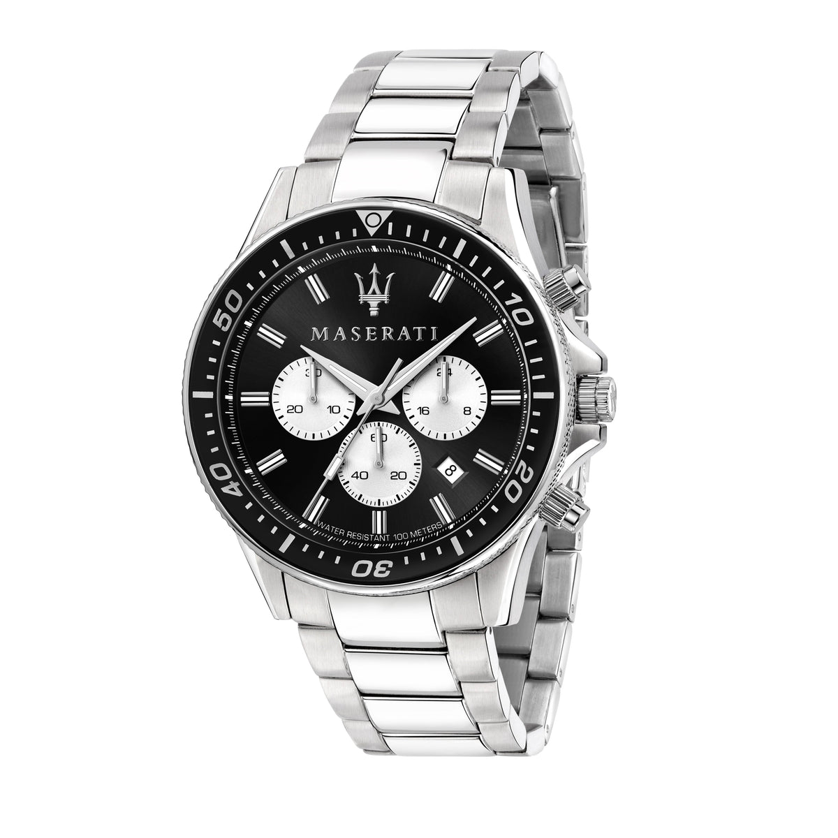 Maserati Stile Silver 45mm Chronograph