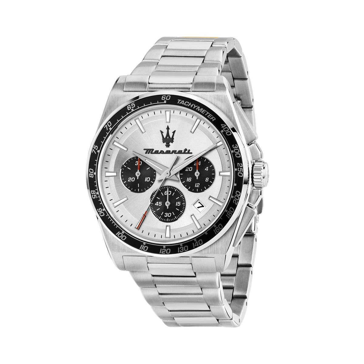 Maserati Velocita 43mm Chrono Silver Dial Stainless Steel Strap Watch