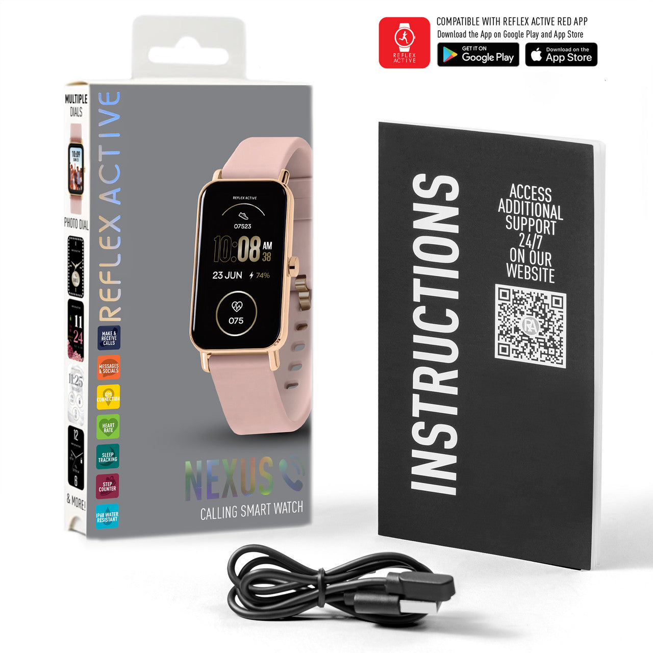 Reflex Active Series Nexus Pink Strap