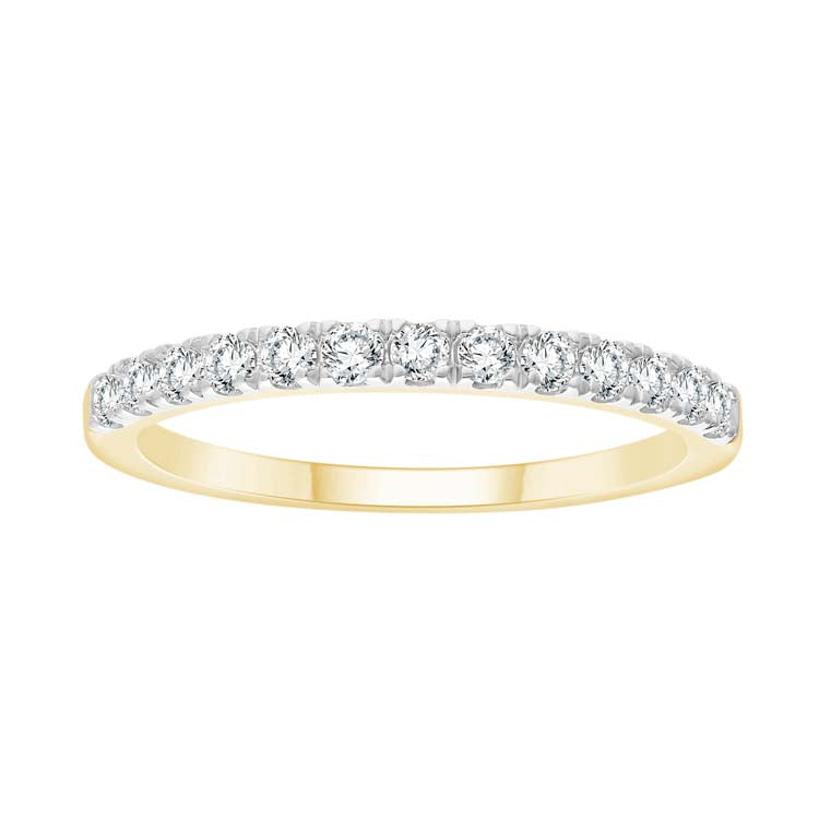 0.33ct Claw Set Band in 9K Yellow Gold