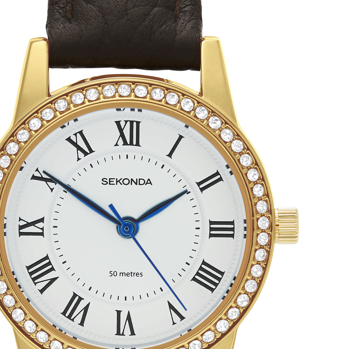 Sekonda Beaumont White Dial Brown Leather Womens Watch SK40794 view 5