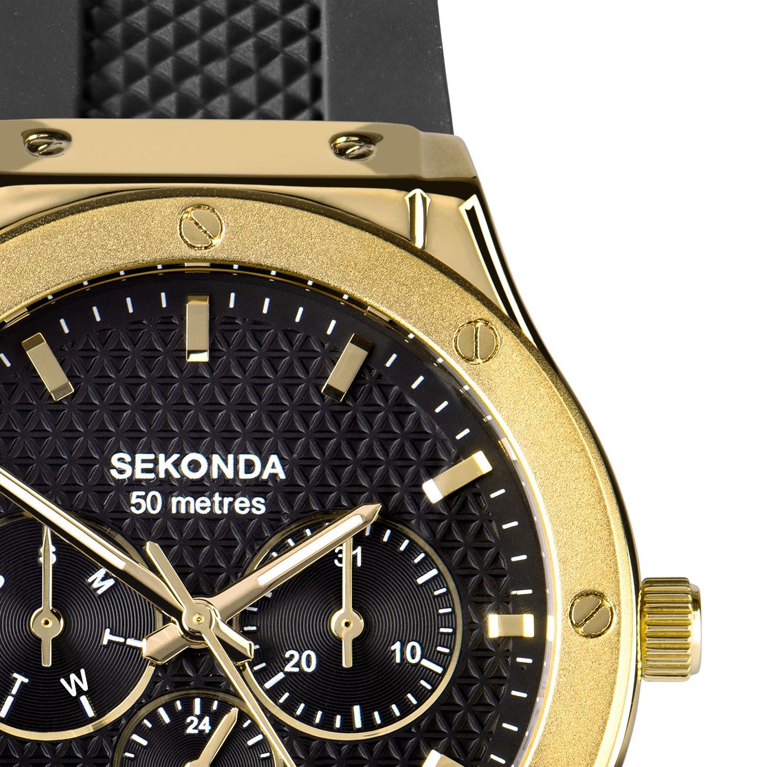 Sekonda Titan 42mm Mens Watch Modern Stainless Steel Black Band