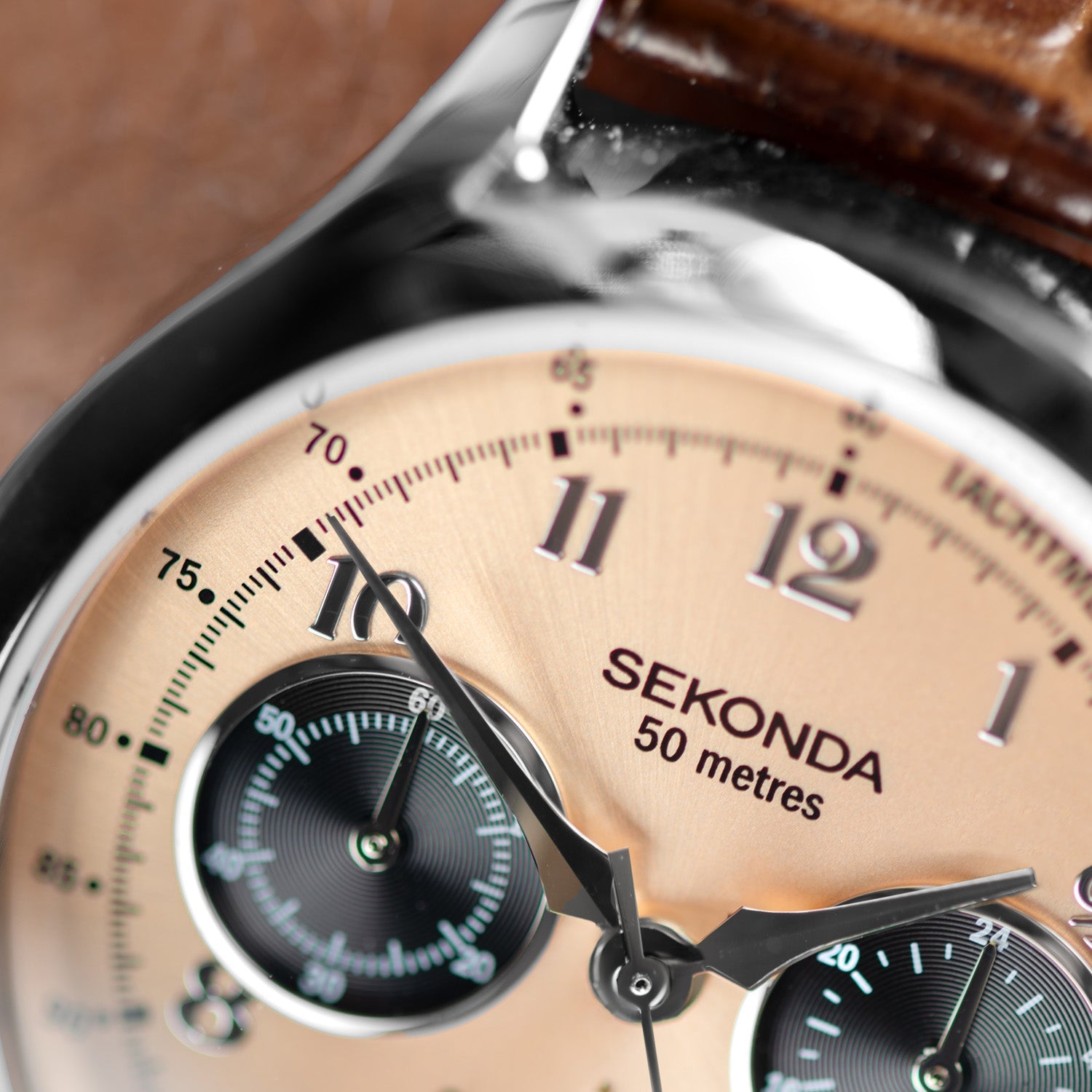 Sekonda Archer 40mm Mens Watch Durable Brown Strap High Quality