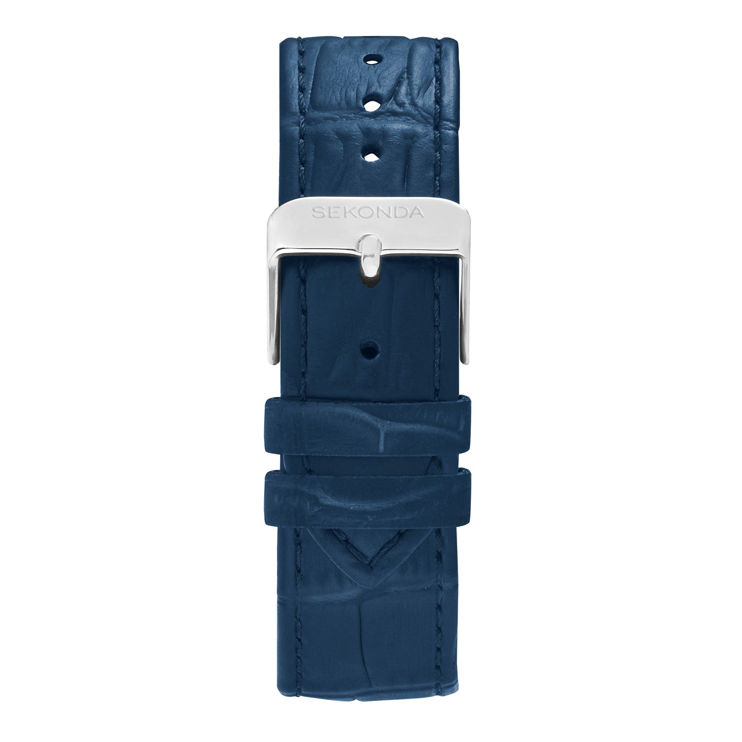 Sekonda Clement Blue Guilloche Dial Mens Leather Watch 28x37mm