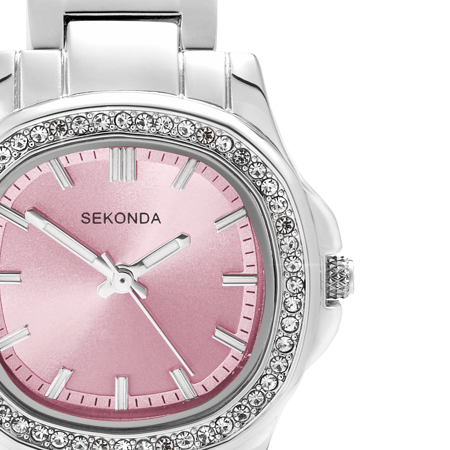 Sekonda Womens Octaire Pink Dial Stainless Steel Bracelet Watch 30mm