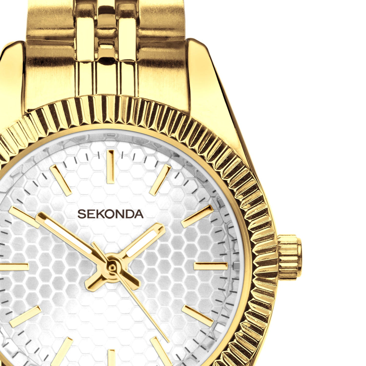 Sekonda Francis Silver White Dial 26mm Womens Watch Gold SK40729