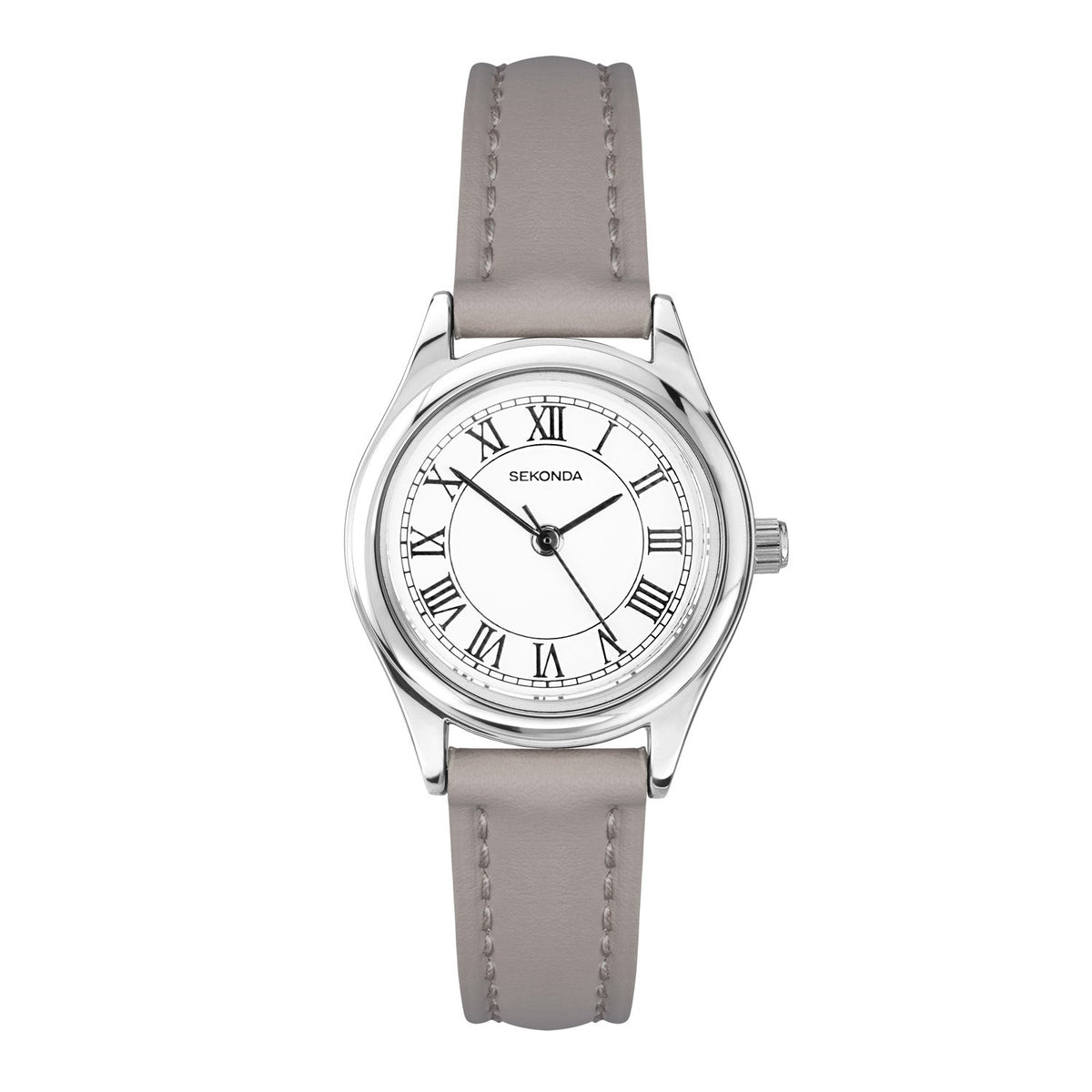 Sekonda Evans White Dial 25mm Womens Watch Grey SK40730
