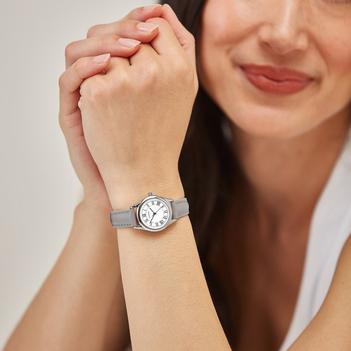 Sekonda Evans White Dial 25mm Womens Watch Grey SK40730