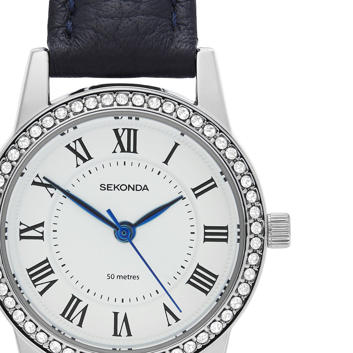 Sekonda Beaumont White Dial Blue Leather Womens Watch SK40793 view 5