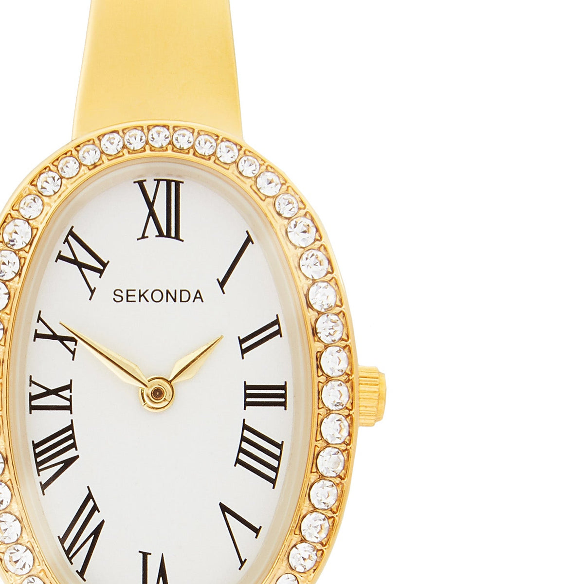 Sekonda Bellamy Crystal White Dial 23mm Womens Watch Gift Set Gold SK49078