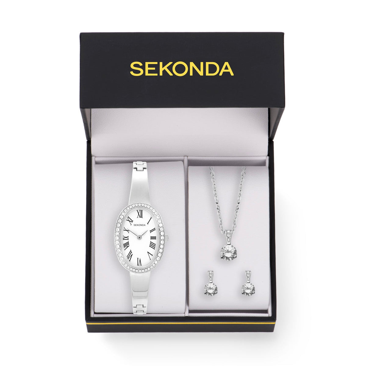 Sekonda Bellamy White Dial Silver Alloy Womens Watch SK49098 front packshot