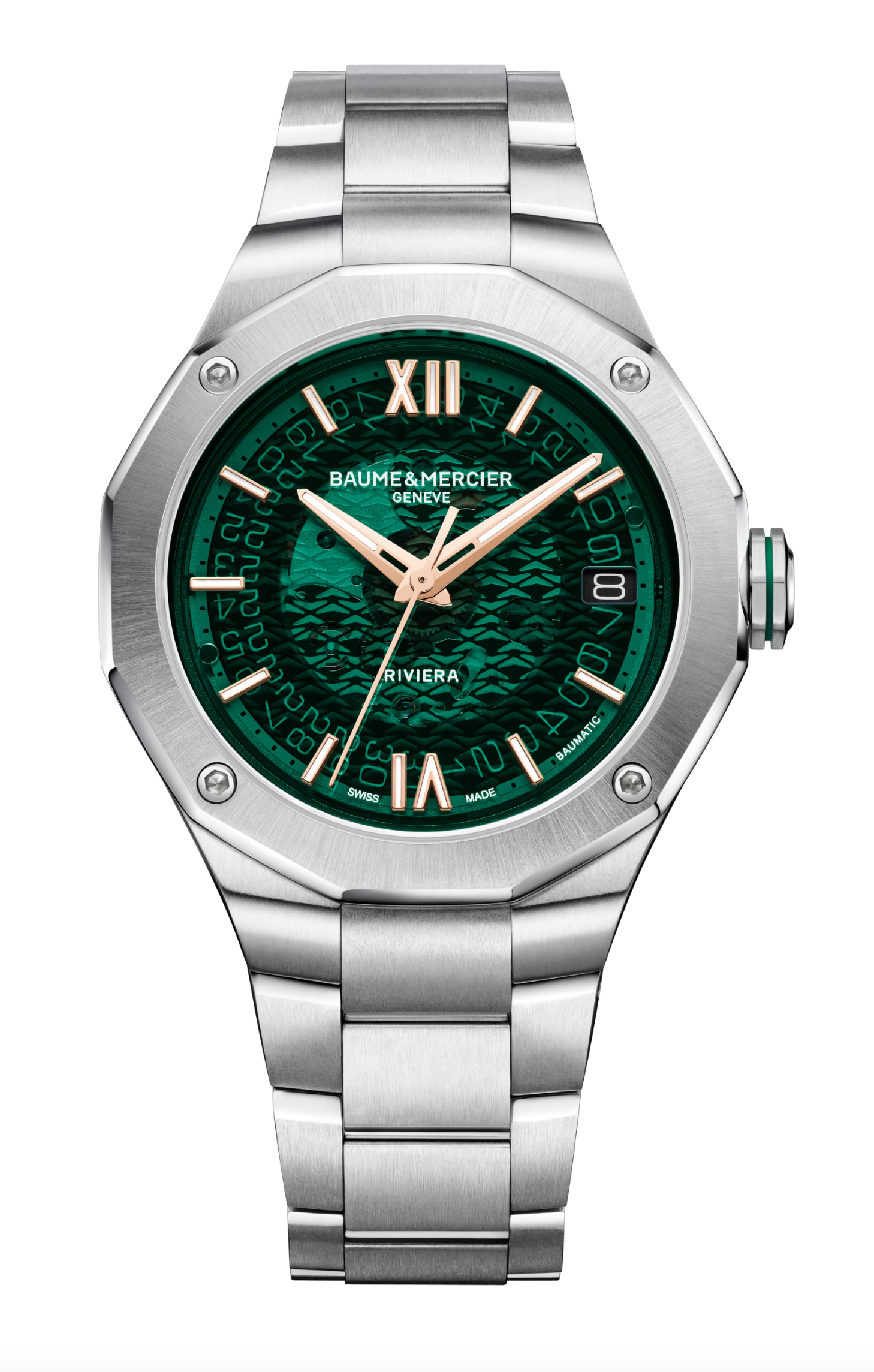 Baume Mercier Riviera Automatic 39mm Green Dial Watch M0A10770