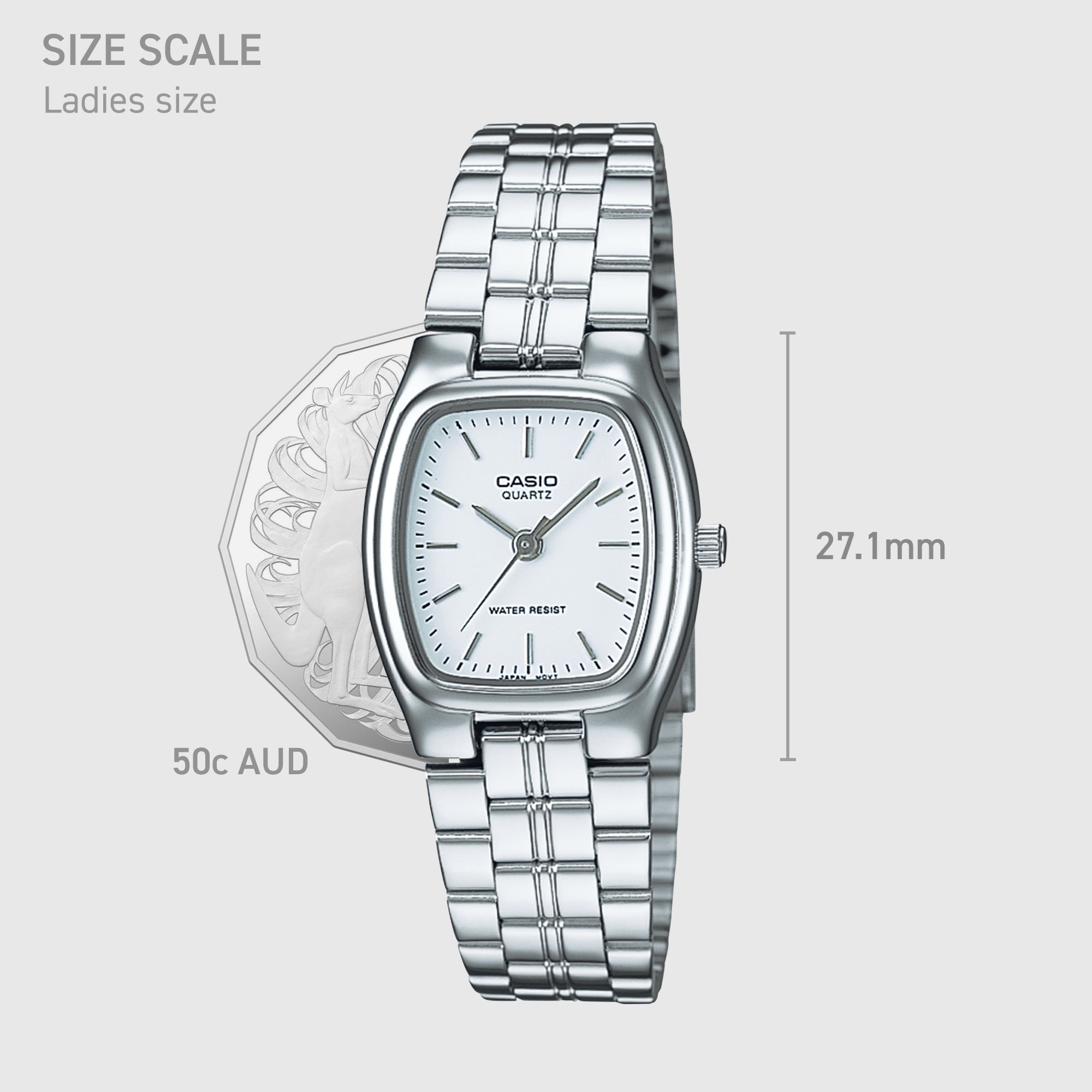 Casio Vintage LTP1169D-7A silver women's analogue watch