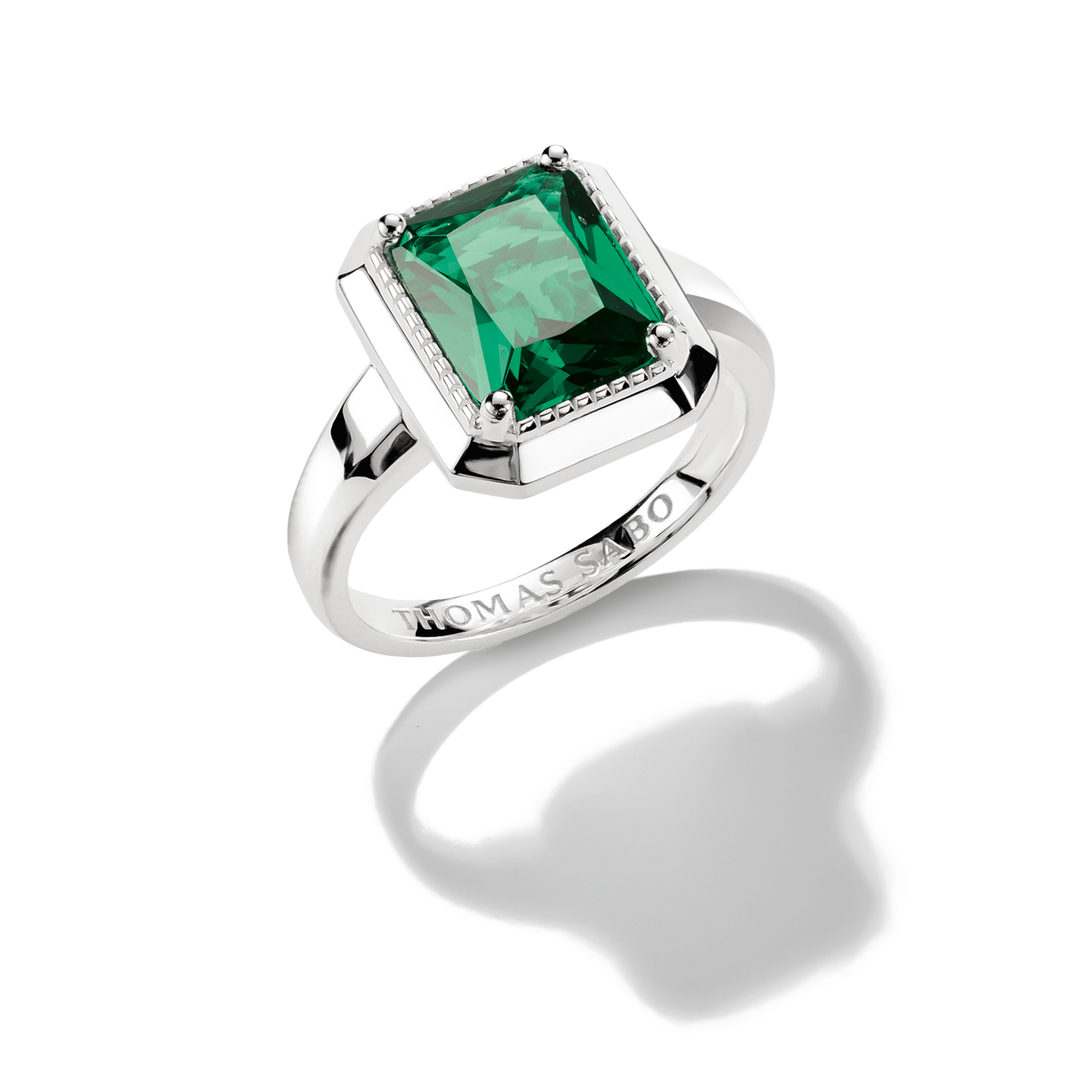 Thomas Sabo Ring with Green Zirconia Stone TR2528GR50