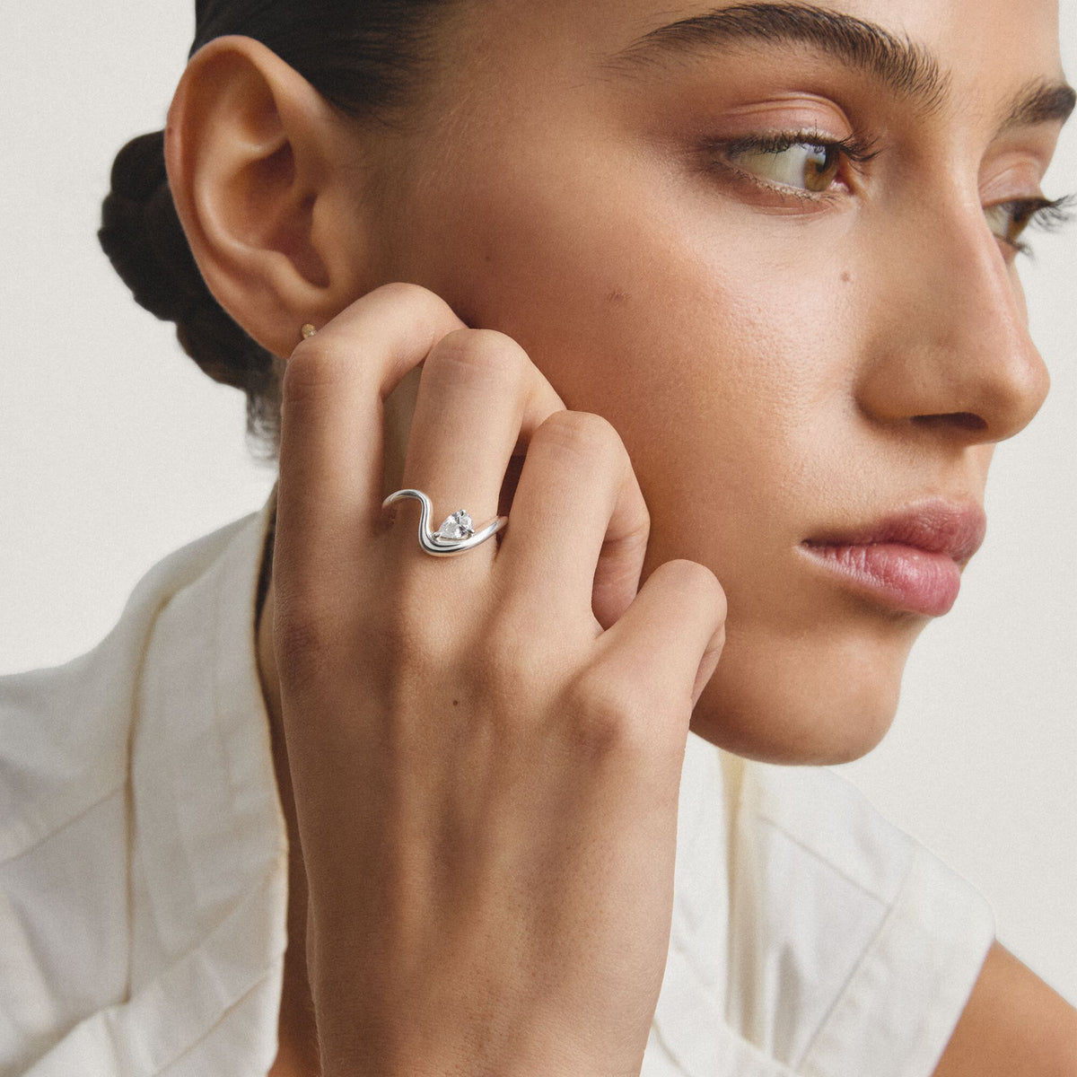 Thomas Sabo Ring with zirconia in teardrop shape TR2543-50
