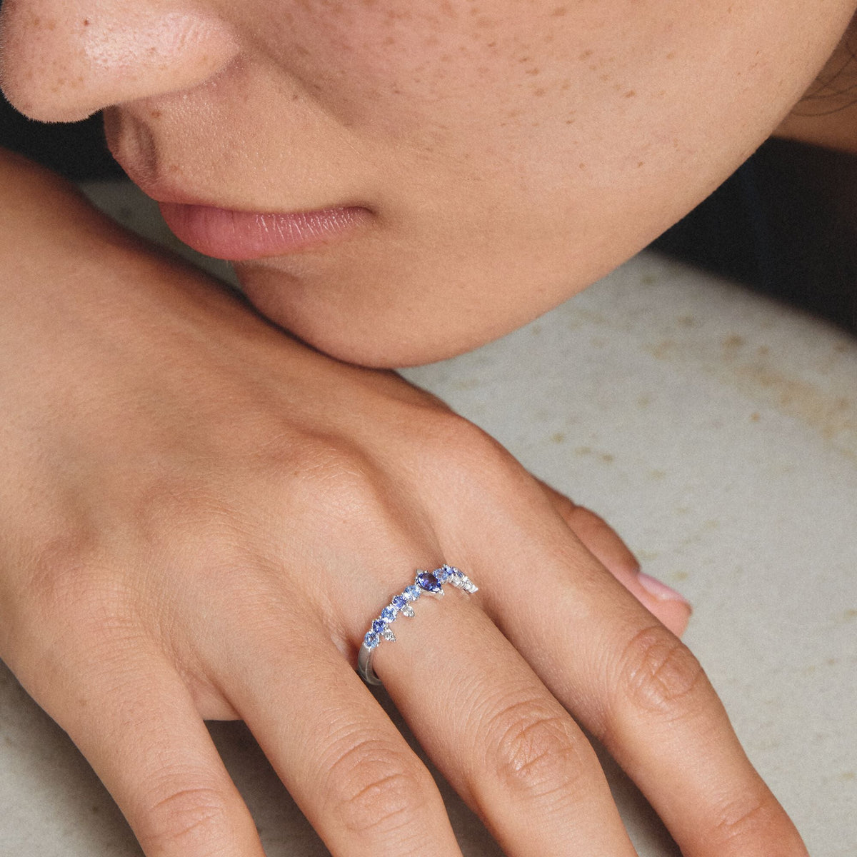 Thomas Sabo Ring with blue stones TR2552U52 view 3