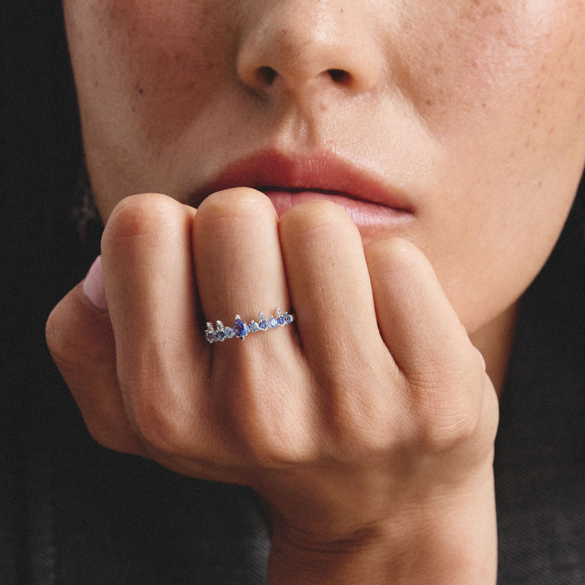 Thomas Sabo Ring with blue stones TR2552U52 view 2