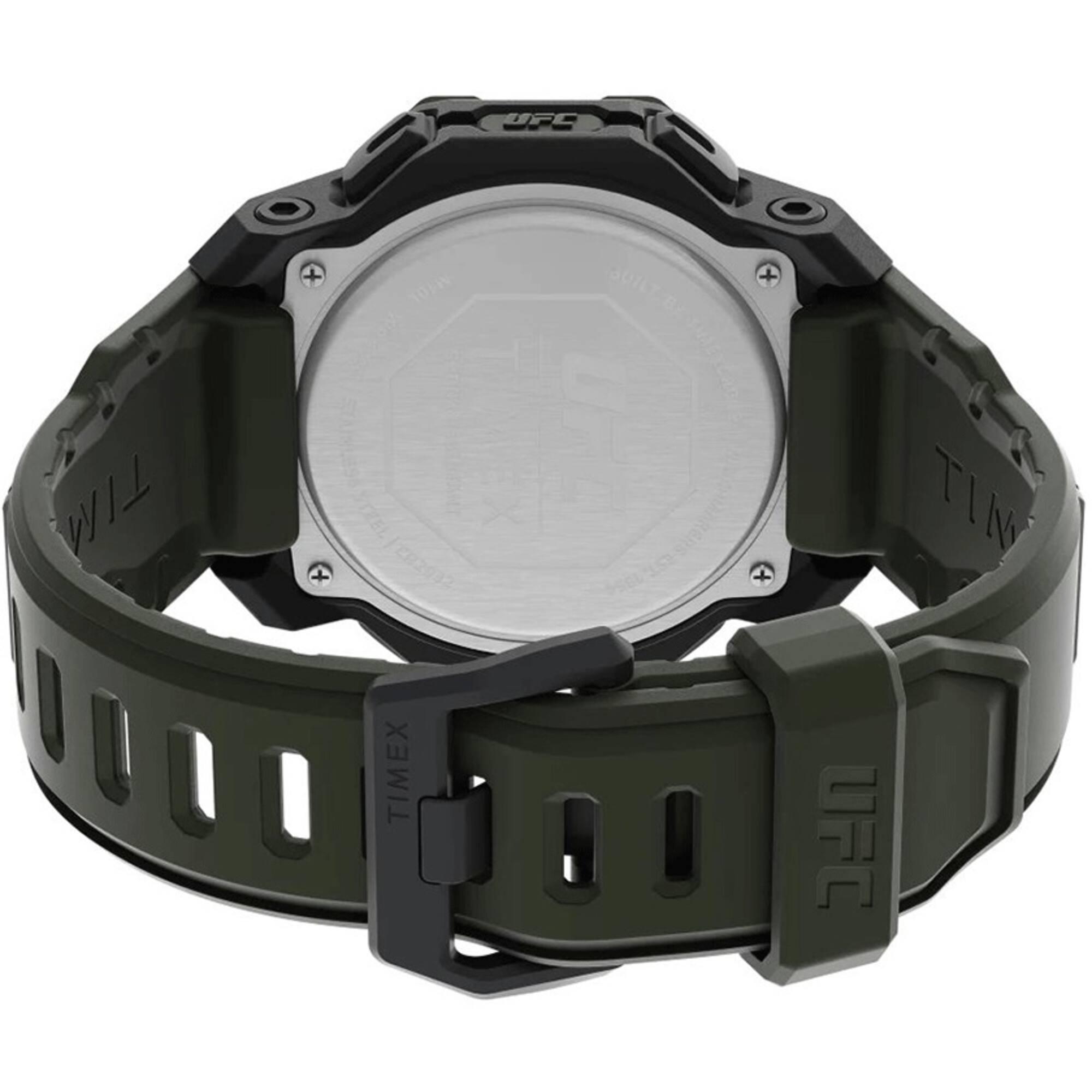 Timex UFC Knockout 48mm Green PU Men's Digital Watch TW2V88300 - Back View