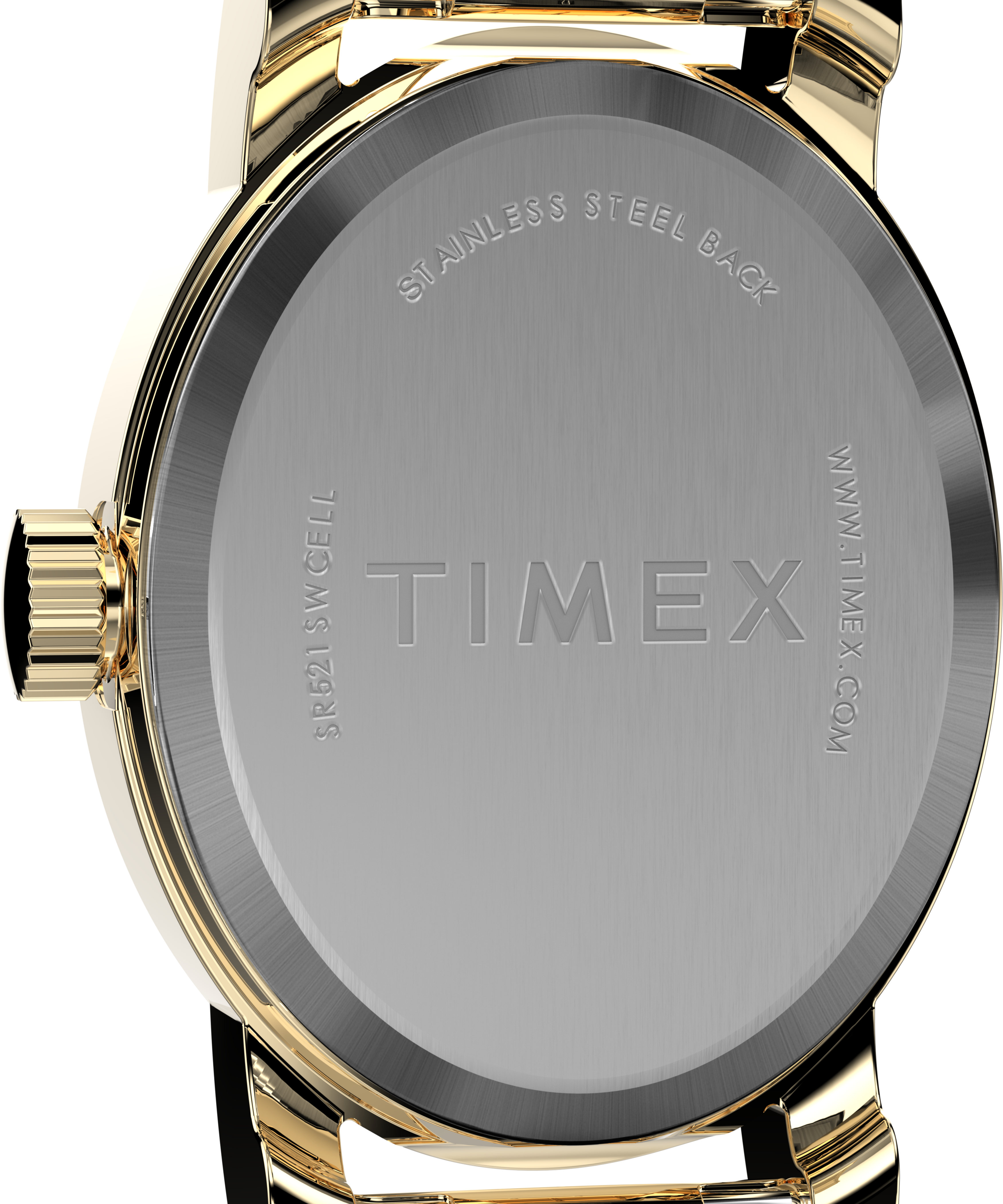 Timex Cavatina Gold Case and Band Mother Of Pearl Dial Women's Watch TW2W70100