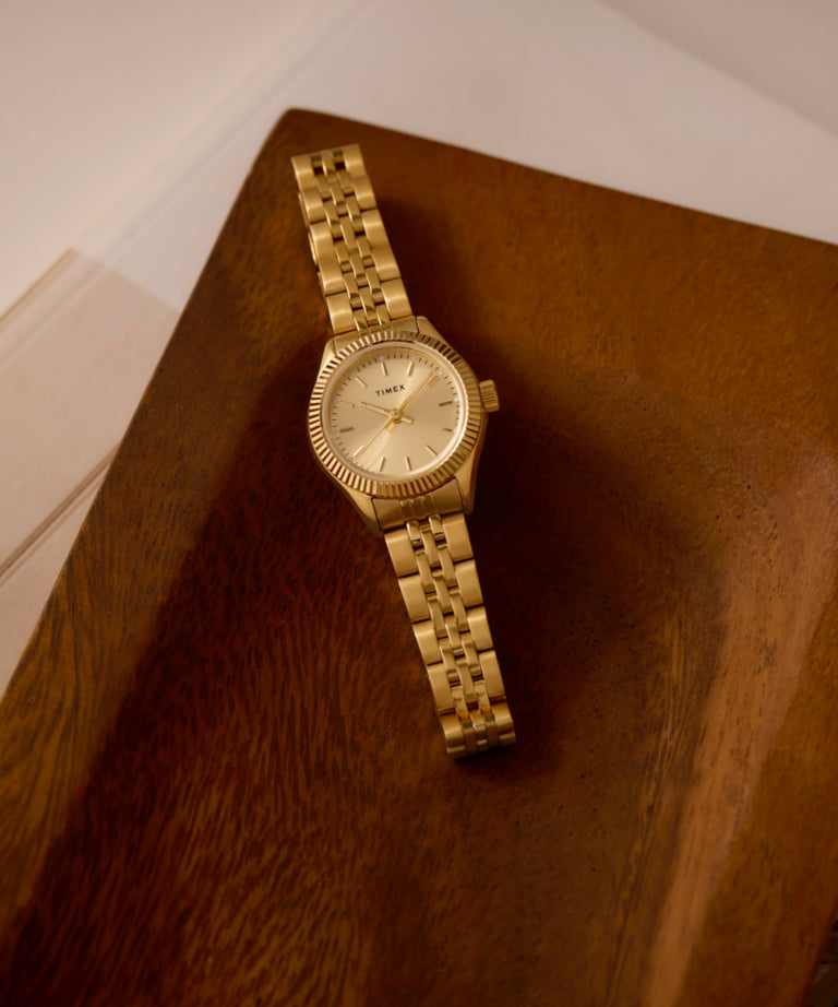 Timex Legacy Mini Gold Dial and Stainless Steel Quartz Watch TW2W91000