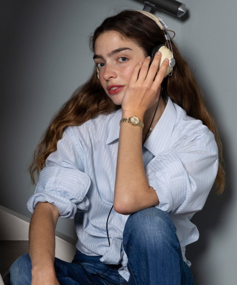 Timex Legacy Mini Gold Dial and Stainless Steel Quartz Watch TW2W91000