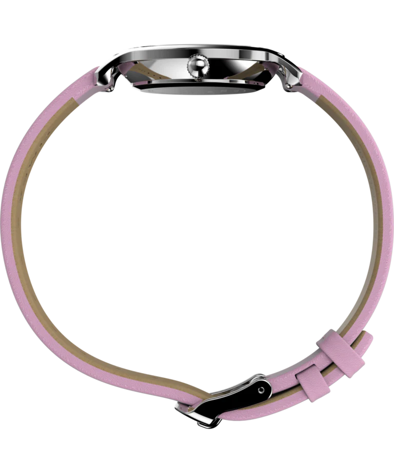 Timex x Peanuts® Transcend Snoopy Hug Silver Dial Pink Leather Band Watch TW2Y26000
