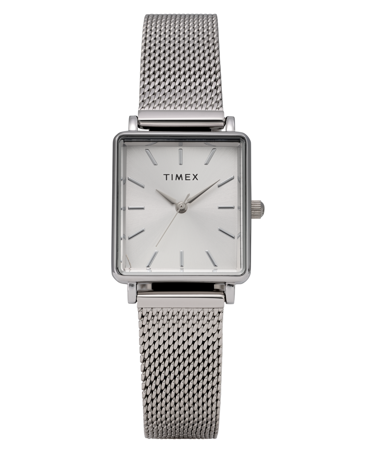 Timex Transcend Rectangular 22mm White Dial Stainless Steel Watch TW2Y26300