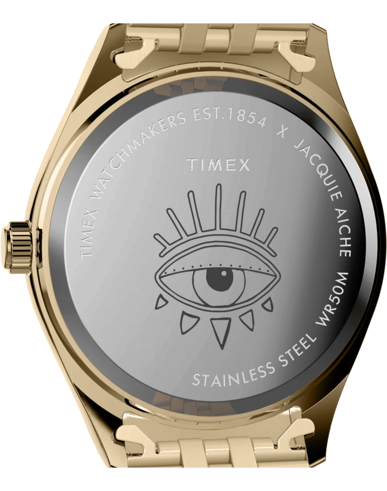 Timex x Jacquie Legacy Aiche Desert Daze Cactus Gold Watch TW2Y45100