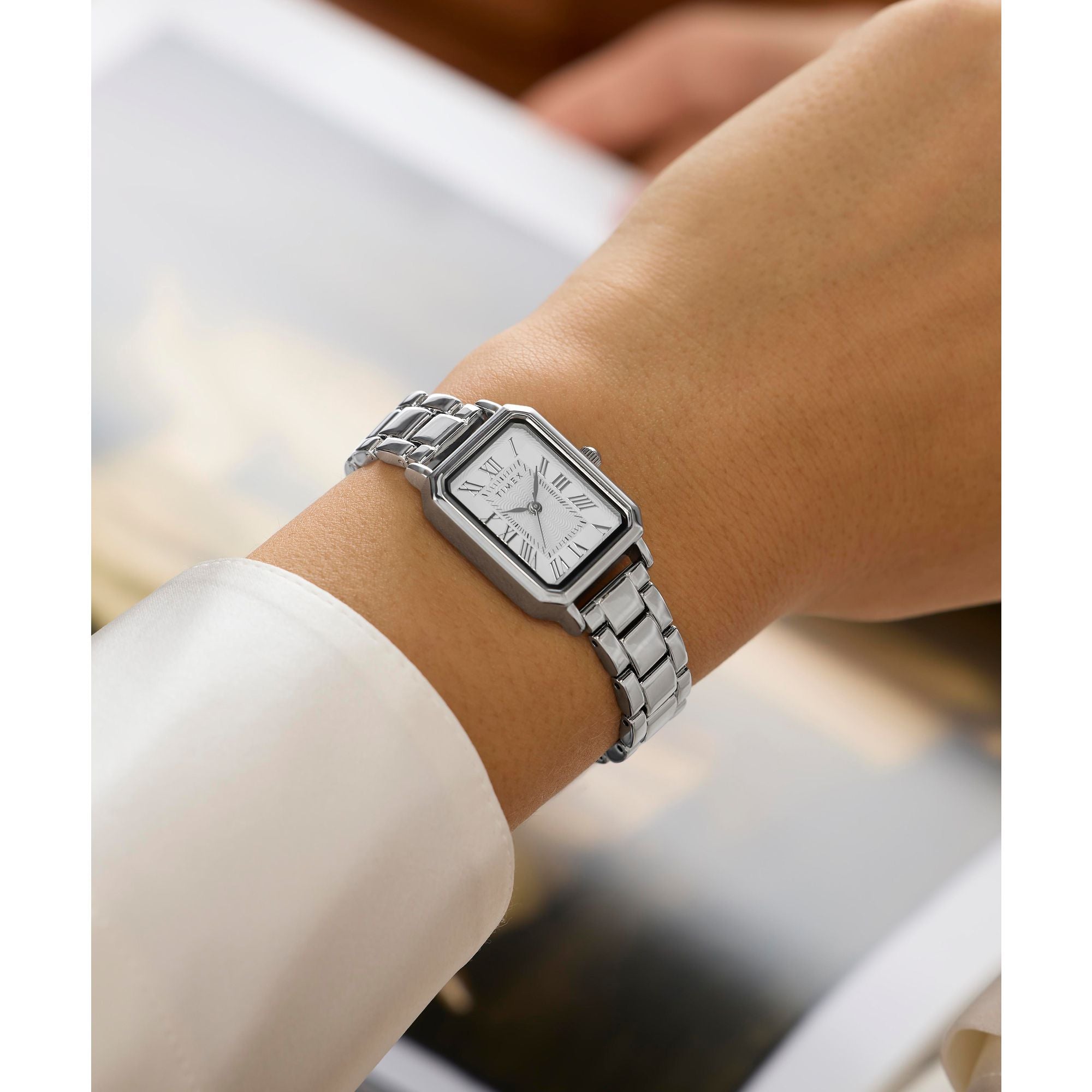 Timex Dress Silver Case and Stainless Steel Band Women's Watch TW2Y57900