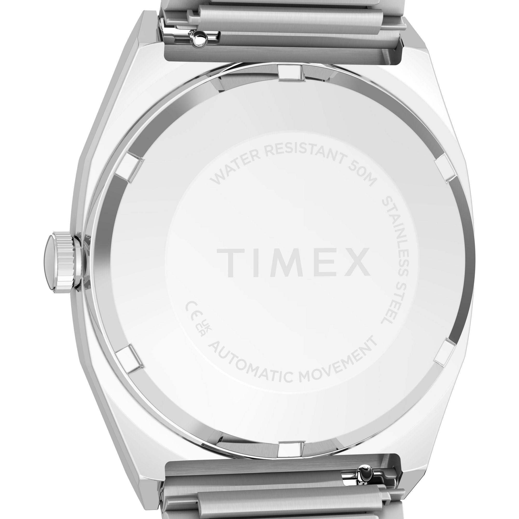 Timex E-Line Automatic 1983 Reissue Light Pink Stainless Steel Band Watch TW2Y66800