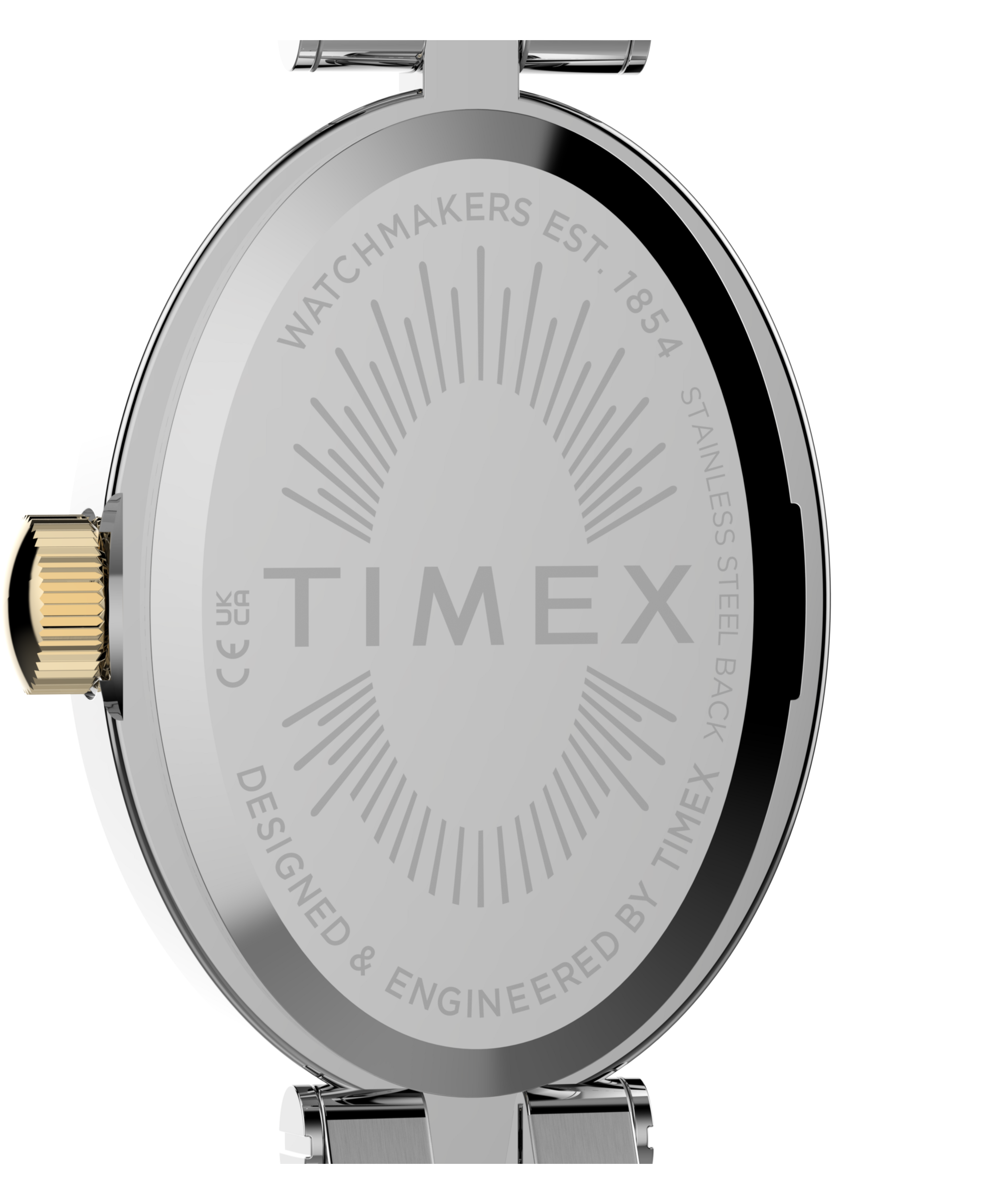 Timex Cavatina 19mm Silver-Tone Dial Two-Tone Bracelet Watch TW2Y90200