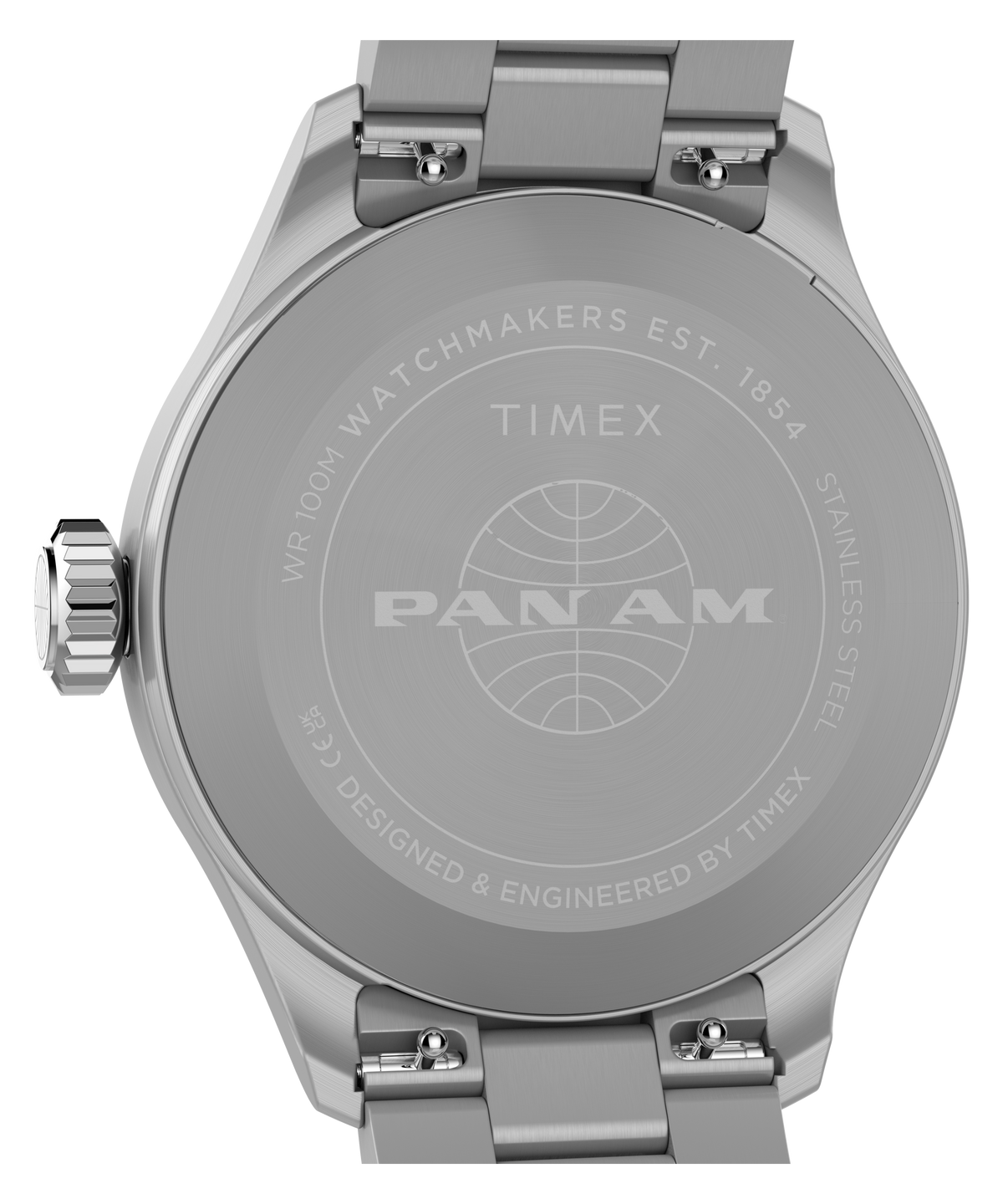 Timex Waterbury Pan Am GMT 41mm Silver Dial Steel Bracelet Watch TW2Y94600